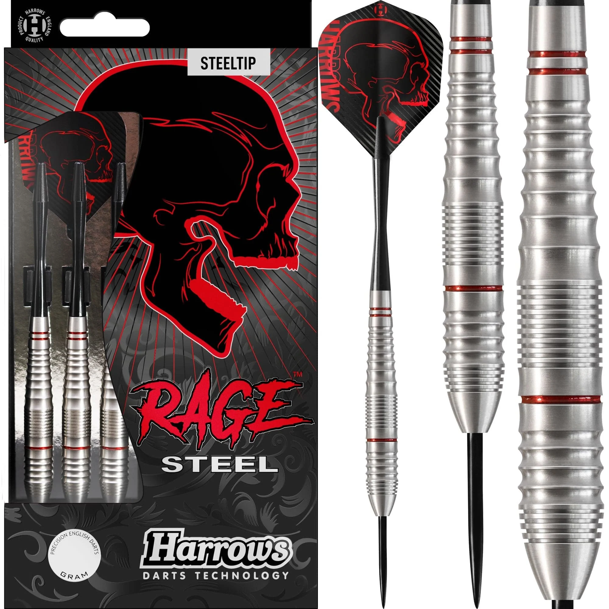 *Harrows Rage Darts - Steel Tip - Stainless - Image 2
