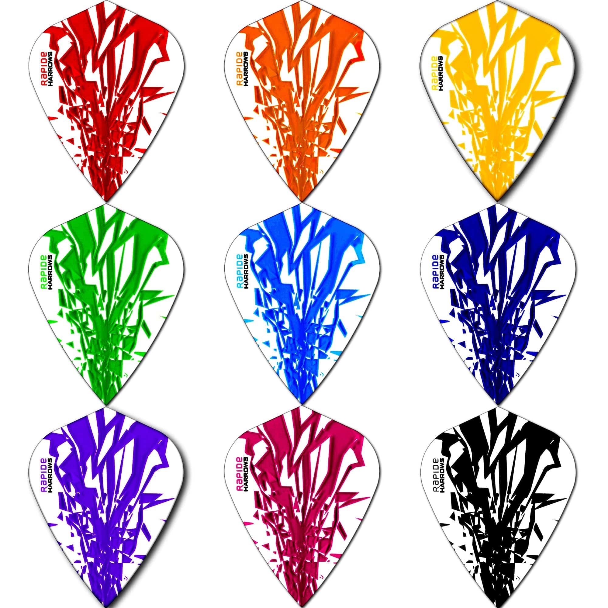 *Harrows Rapide Dart Flights - Kite Shape - 100 Micron - Image 2