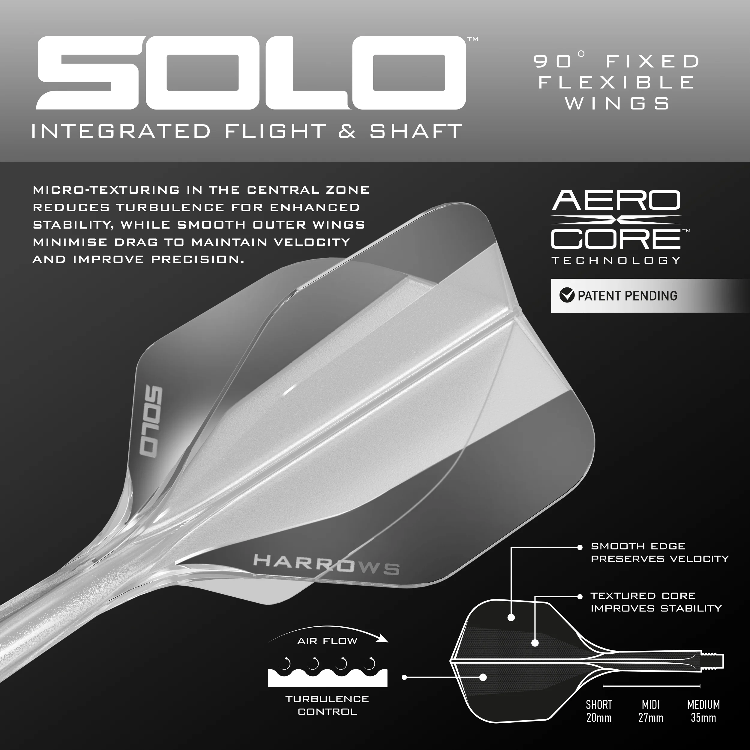 Harrows Solo Dart Flights - Moulded Flight & Shaft - Image 4