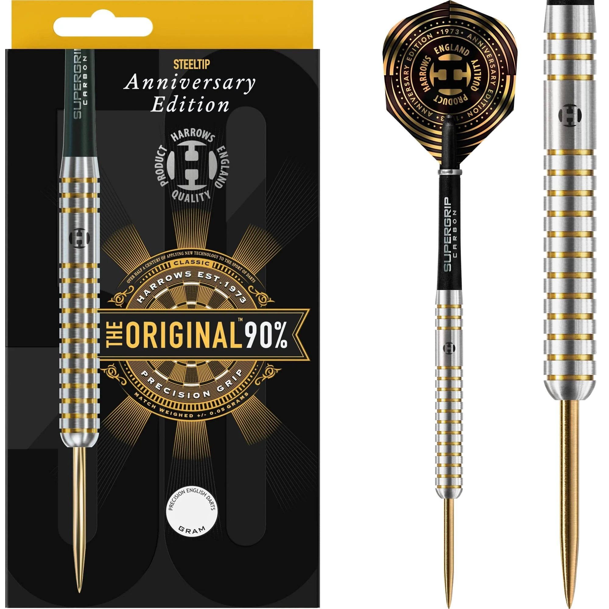*Harrows The Original Darts - Steel Tip - 90% - Anniversary Edition - Gold Titanium