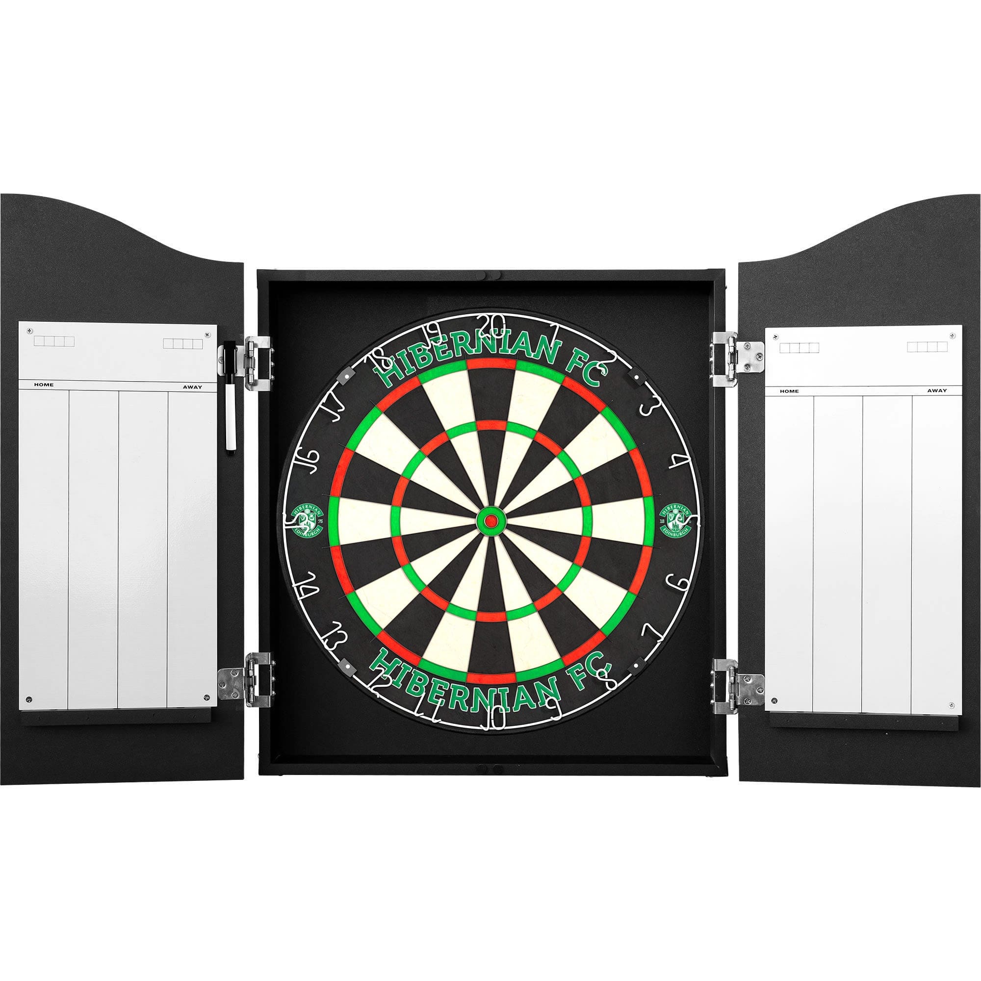 Hibernian FC - Official Licensed - Dartboard Cabinet - C2 - Black Crest - Image 5