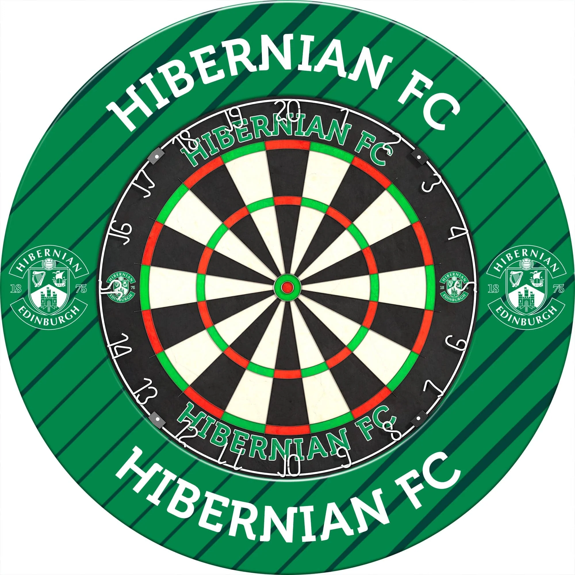 Hibernian FC - Official Licensed - Dartboard Surround - S1 - Stripe Crest - Image 3