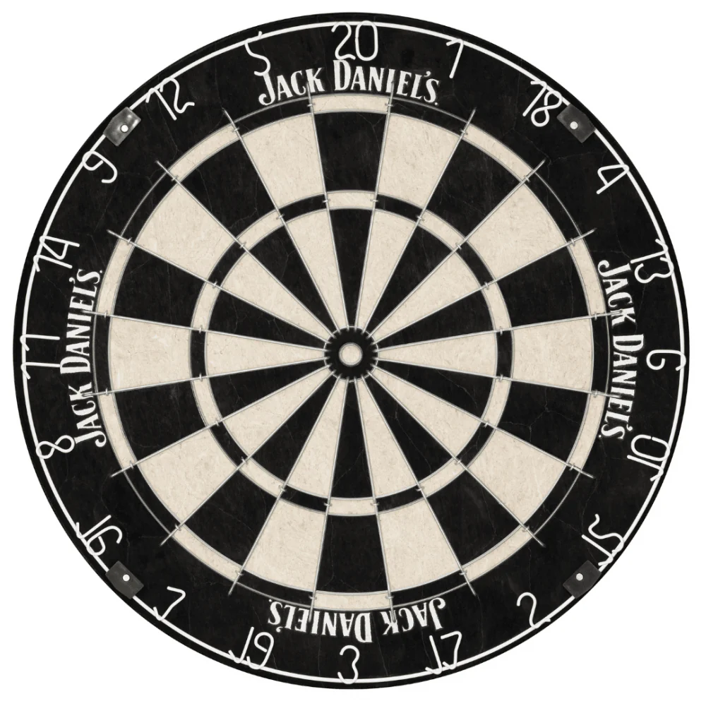 Jack Daniels Home Darts Centre - Cabinet, Dartboard, 6 Darts - JD Logo - Image 3