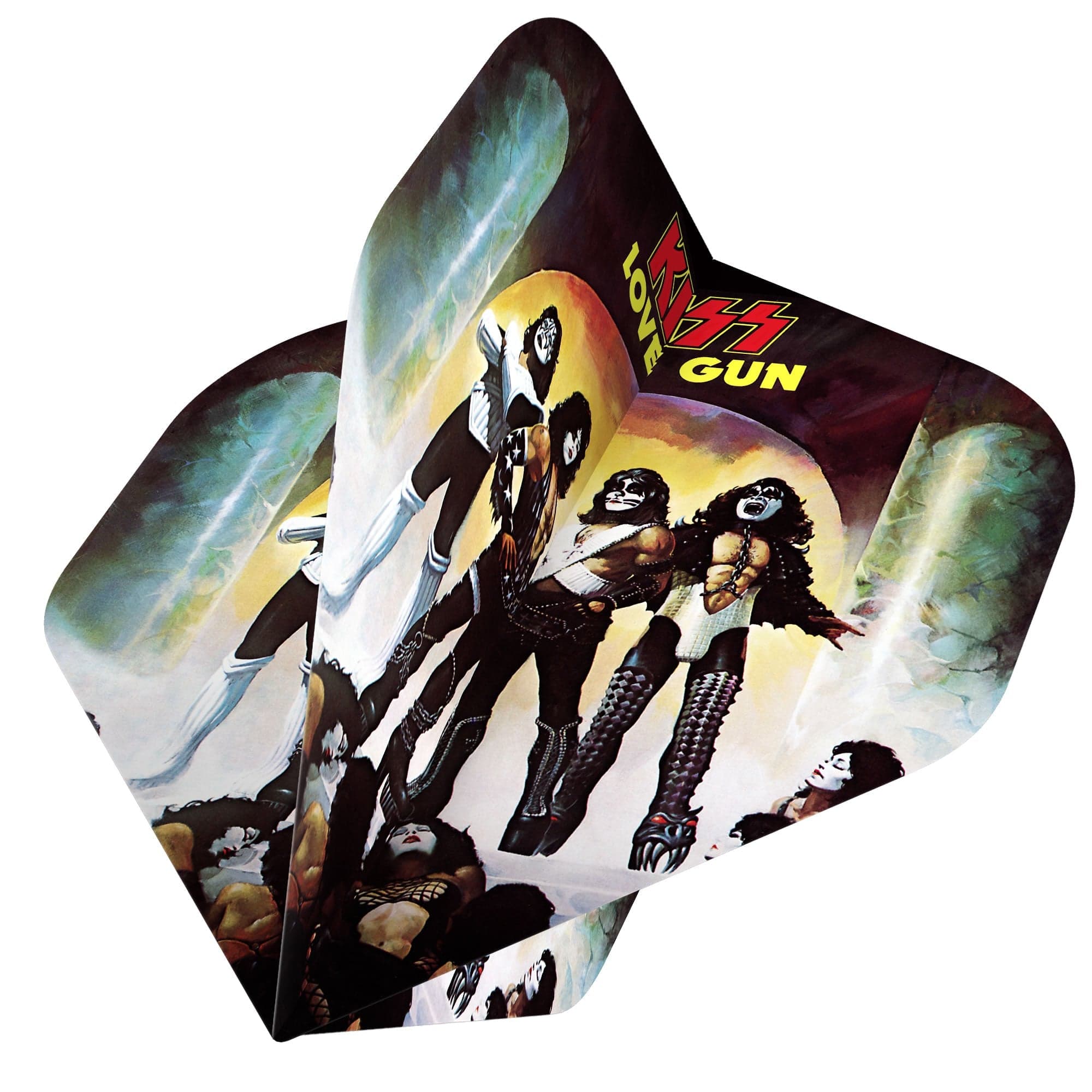 *Kiss Dart Flights - Official Licensed - 100 Micron - No2 - Std - F4 - Black - Love Gun - Image 2