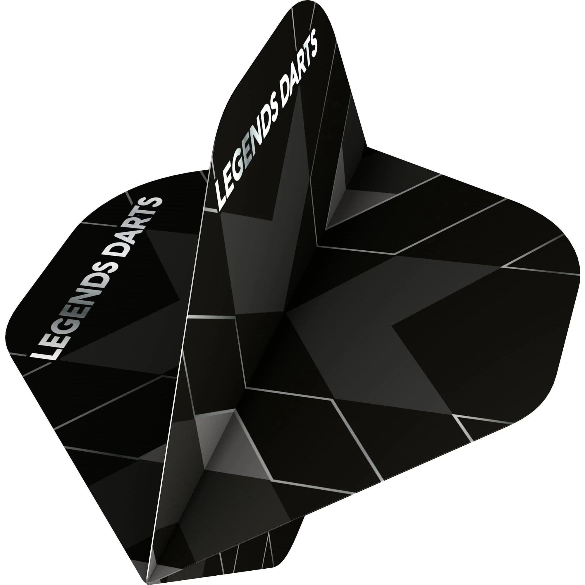 *Legend Darts - Pro Series - Dart Flights - 100 Micron - Std - No2 - Black and Grey - Image 2