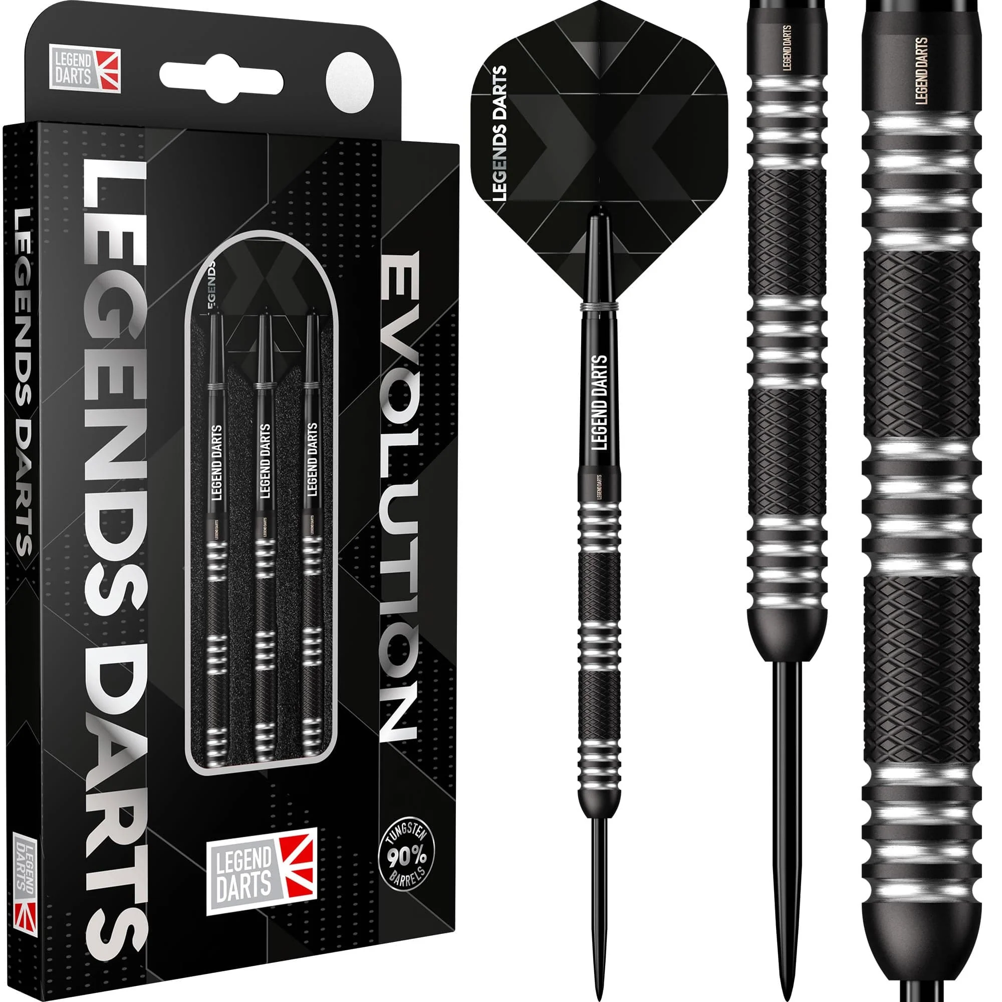 *Legend Darts - Steel Tip - Revolution Series - B02 - Black - Straight Knurled - Image 2