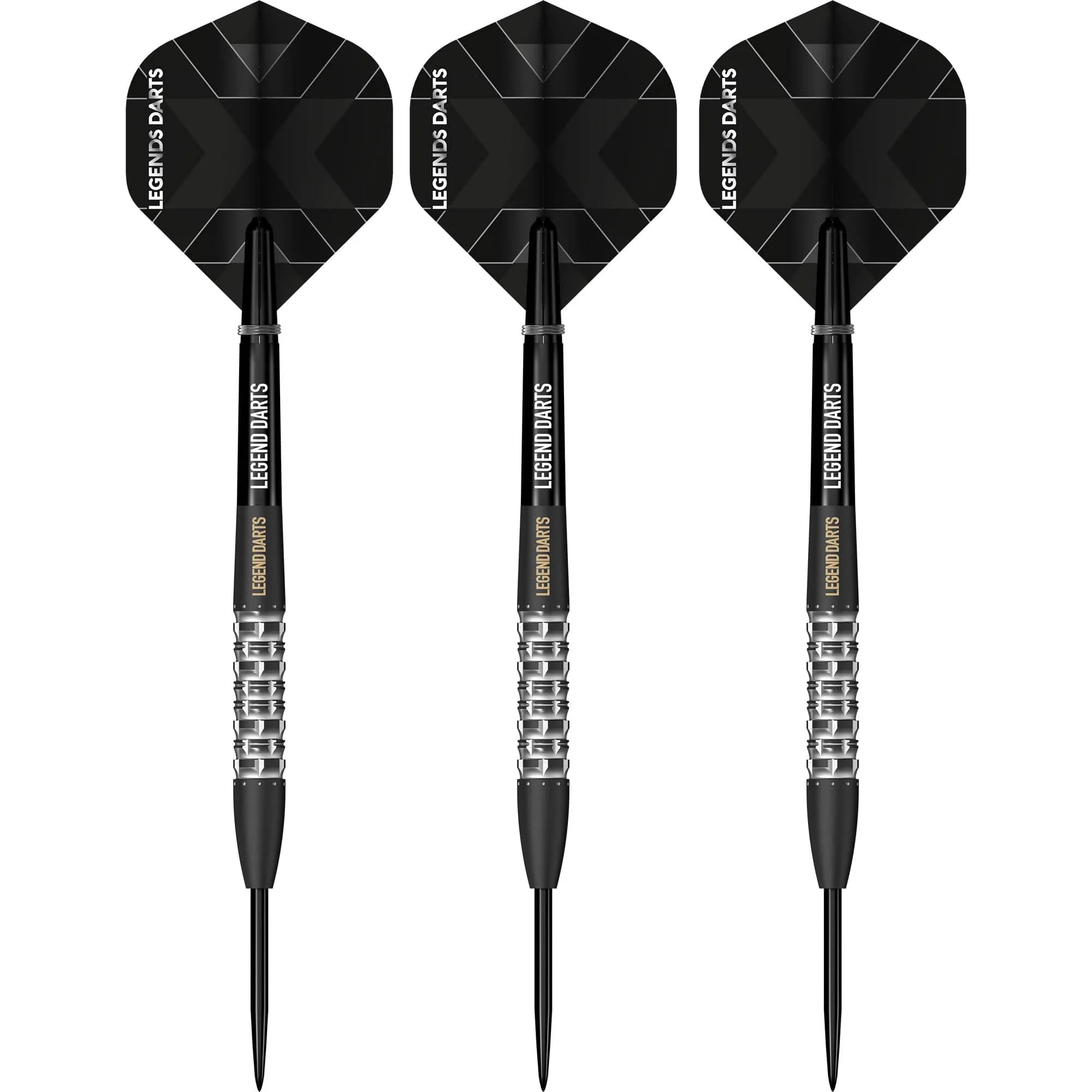 Legend Darts - Steel Tip - Revolution Series - B21 - Black -Torpedo Ring & Milled Cut - Image 2