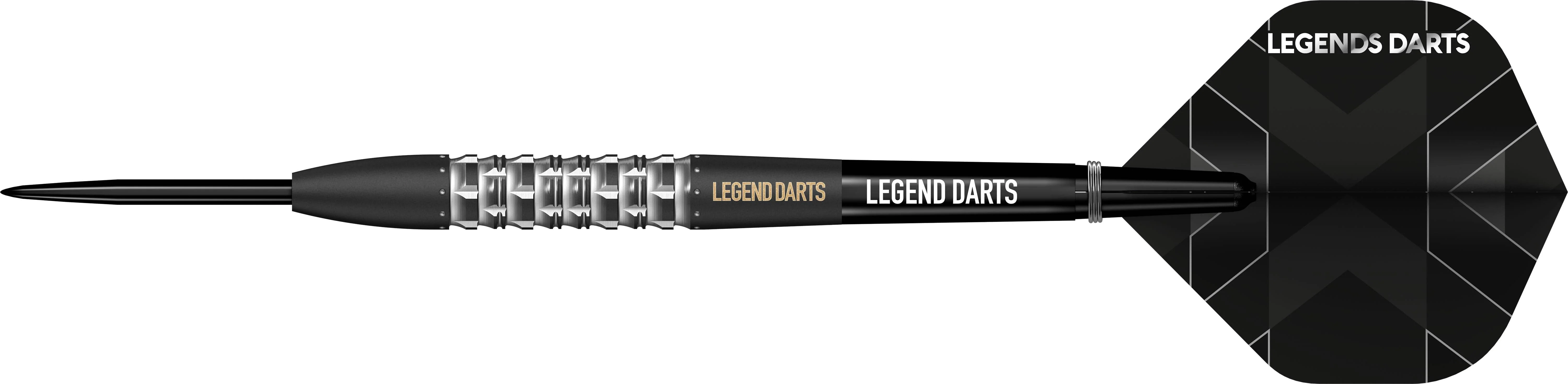 Legend Darts - Steel Tip - Revolution Series - B21 - Black -Torpedo Ring & Milled Cut - Image 4
