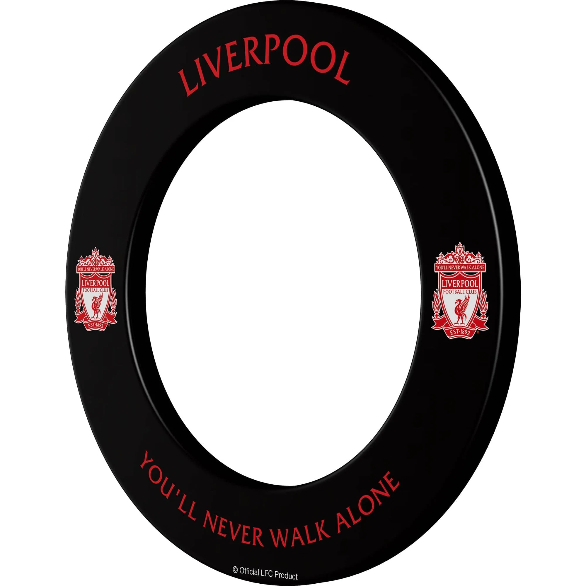 Liverpool FC Dartboard Surround - Official Licensed - LFC - S1 - Black - Red Crest - Image 2