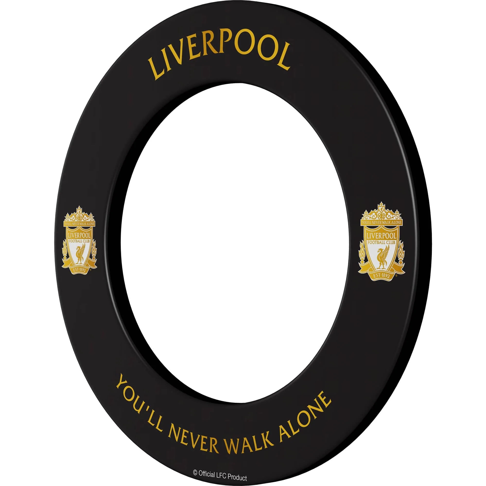 Liverpool FC Dartboard Surround - Official Licensed - LFC - S3 - Black - Gold Crest - Image 2