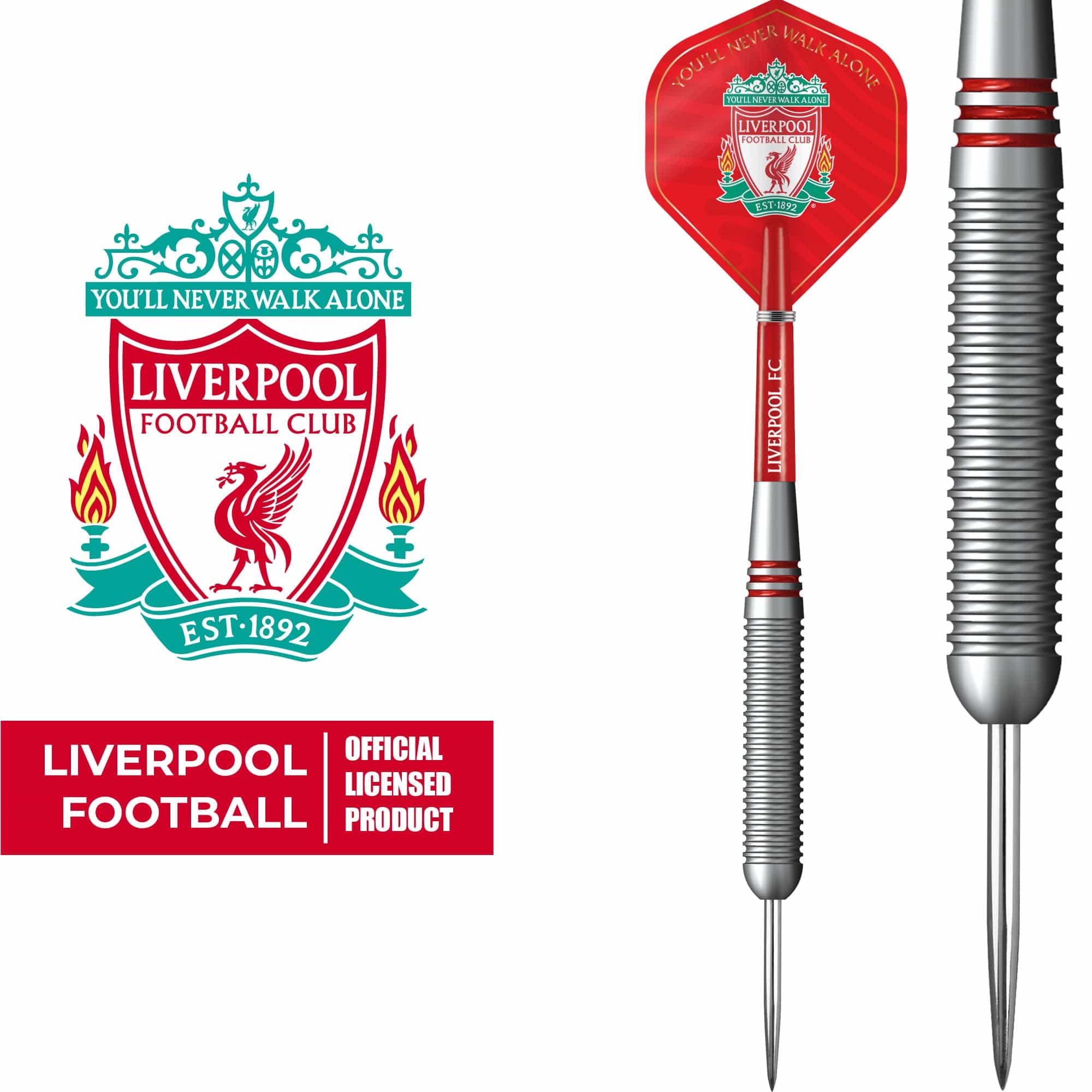 Liverpool FC Darts - Steel Tip Brass - Official Licensed - LFC - 22g - Image 2