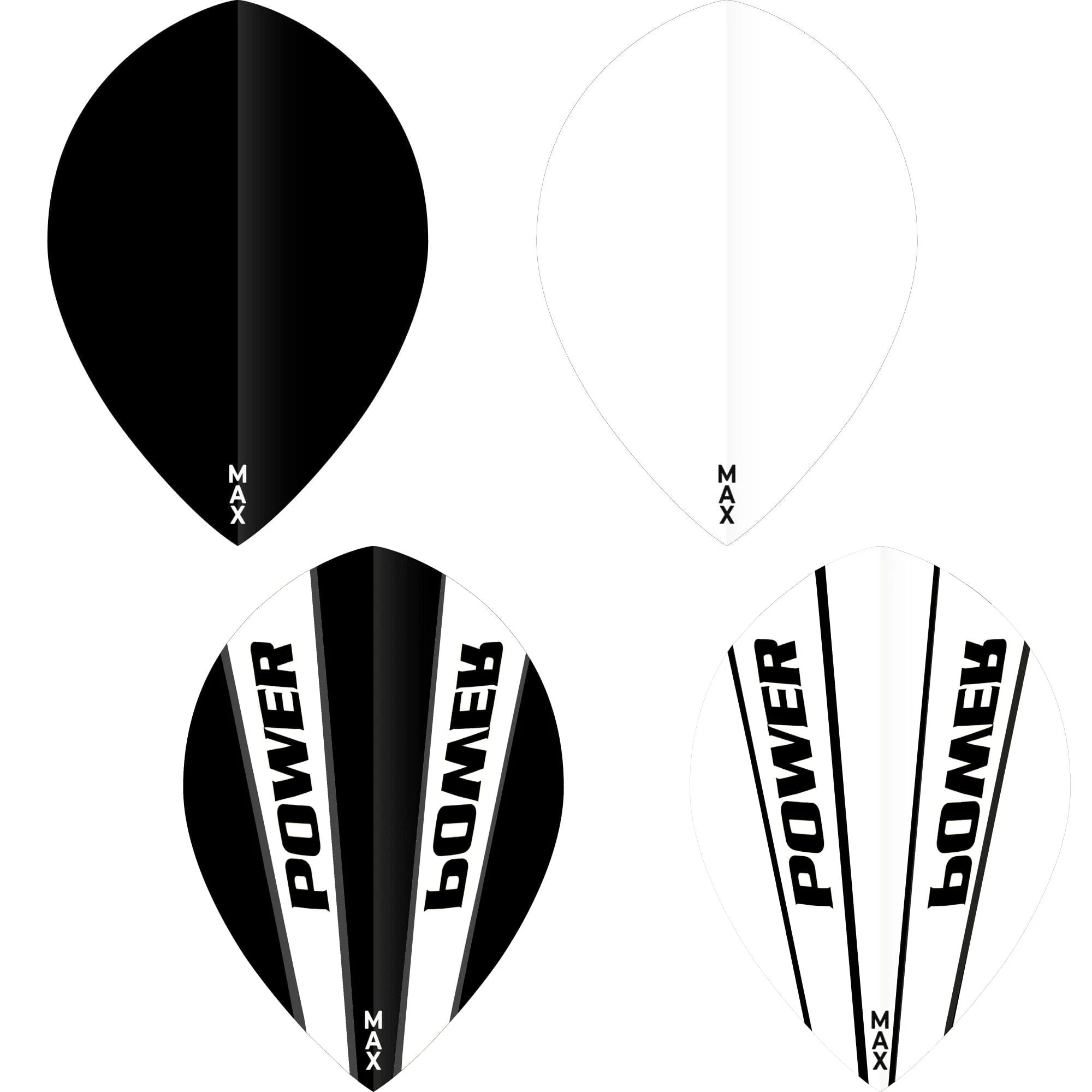 *McCoy Power Max Dart Flights - 150 Micron - Pear - Solid