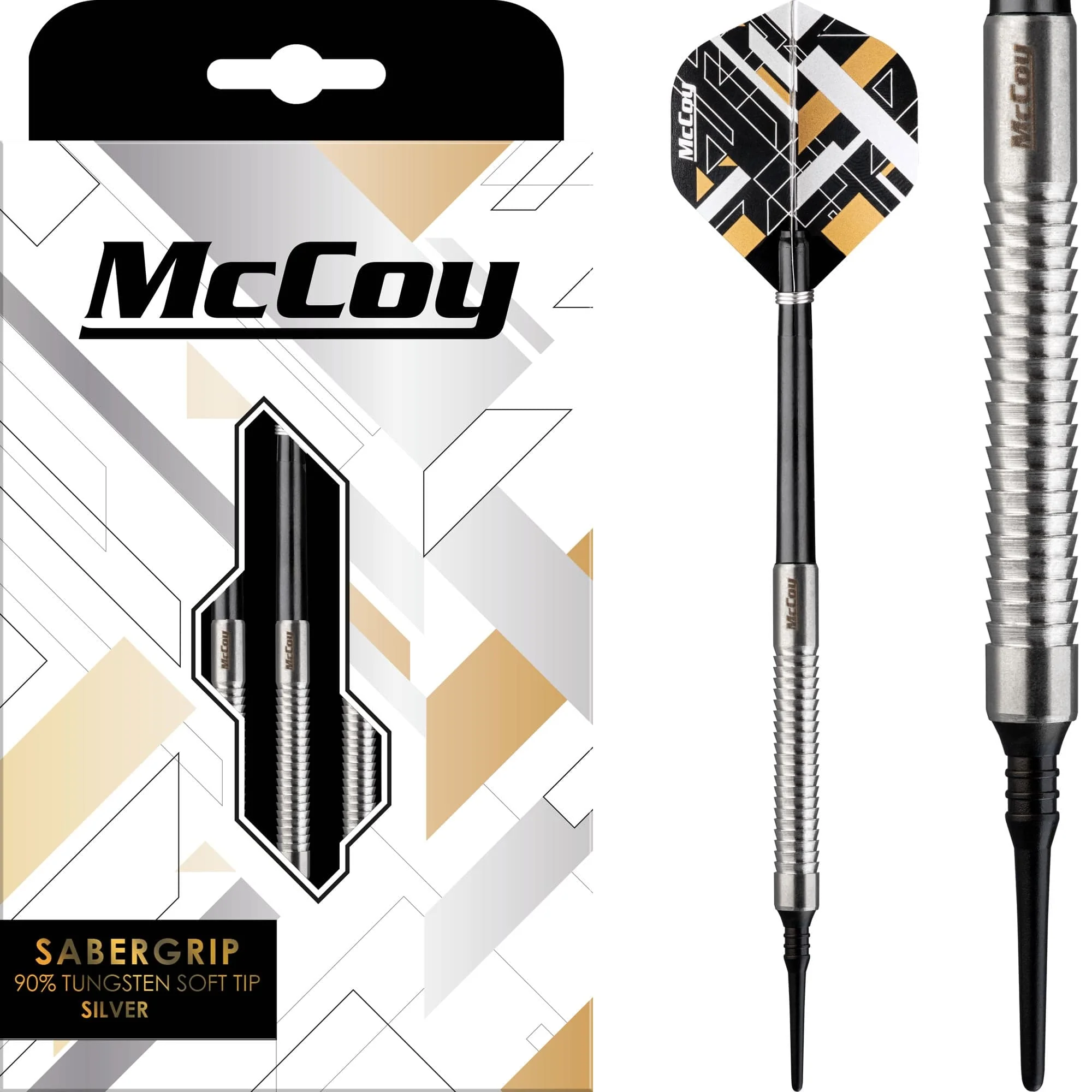*McCoy Sabergrip - 90% Soft Tip Tungsten - Silver