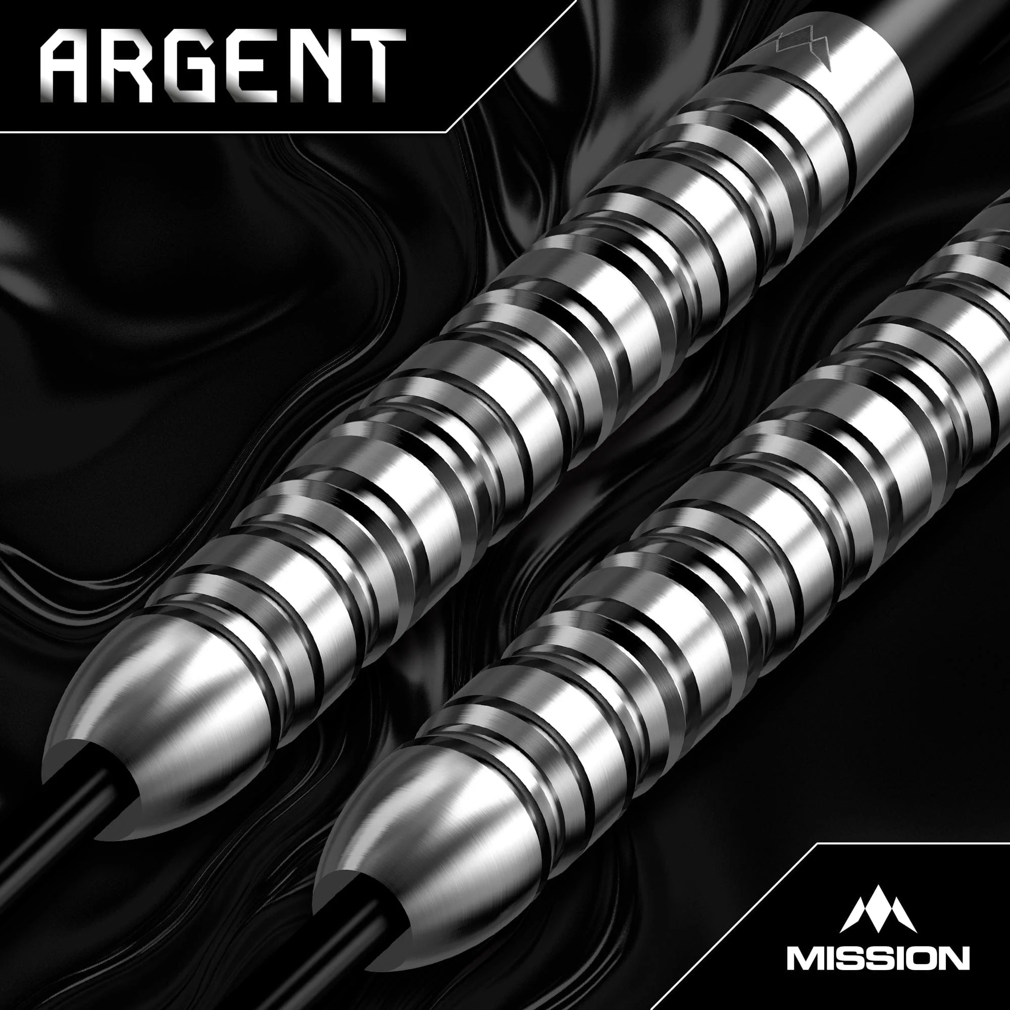 Mission Argent Darts - Steel Tip - 90% Tungsten - Silver - Image 3
