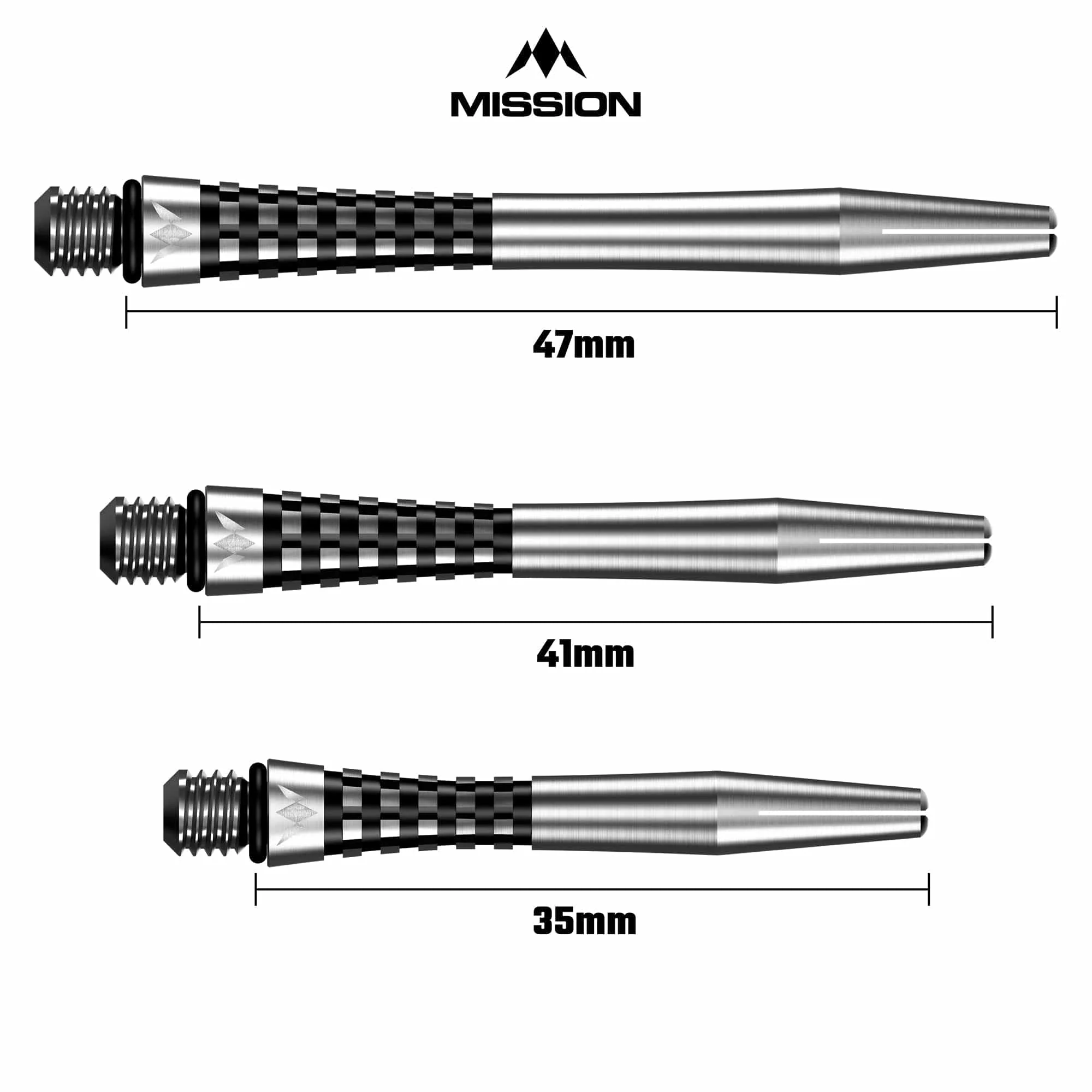 Mission Atom13 Aluminium Shafts - Natural Metal Stems - Black - Image 6
