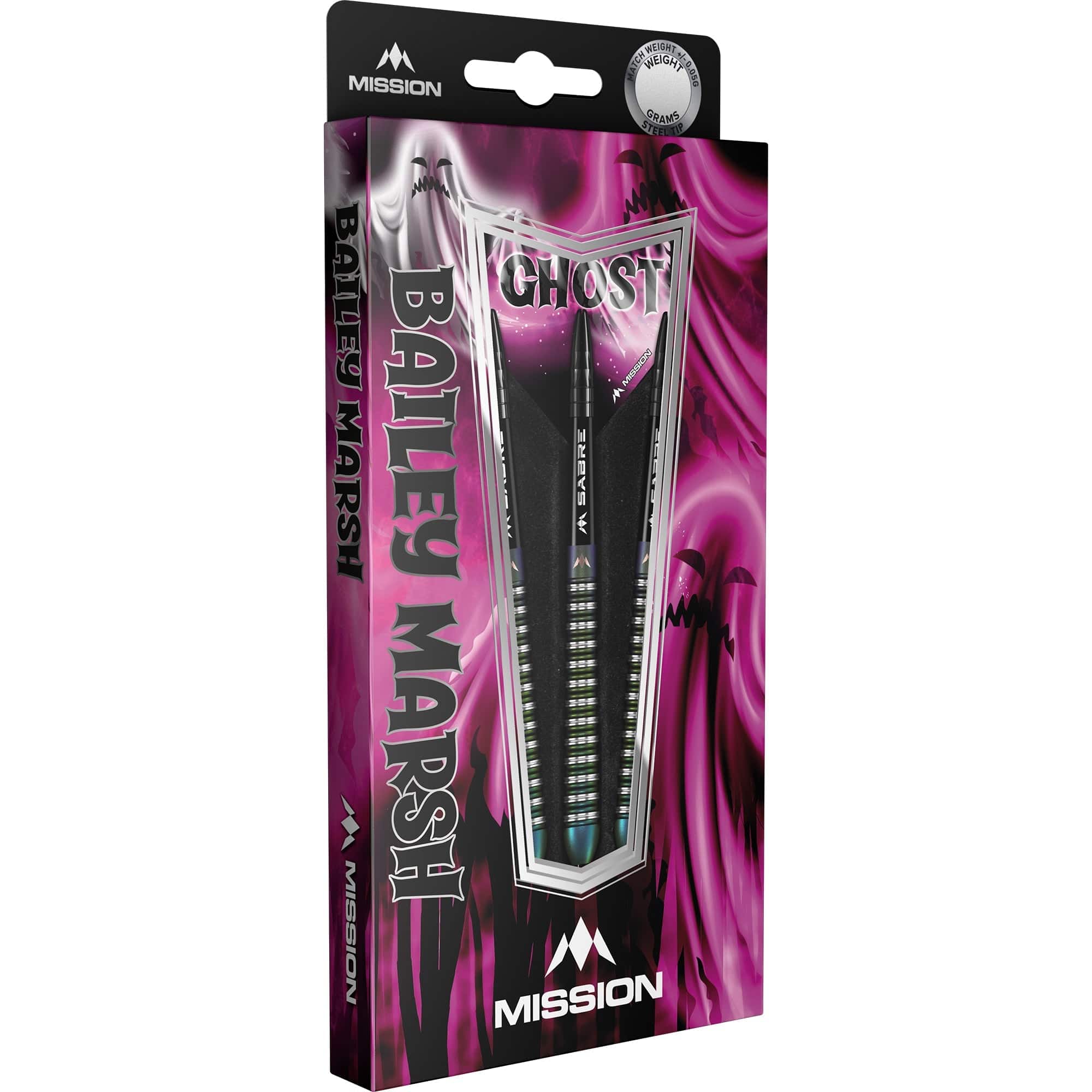*Mission Bailey Marsh Darts - Steel Tip - 90% - Coral PVD Coating - Ghost - Image 6