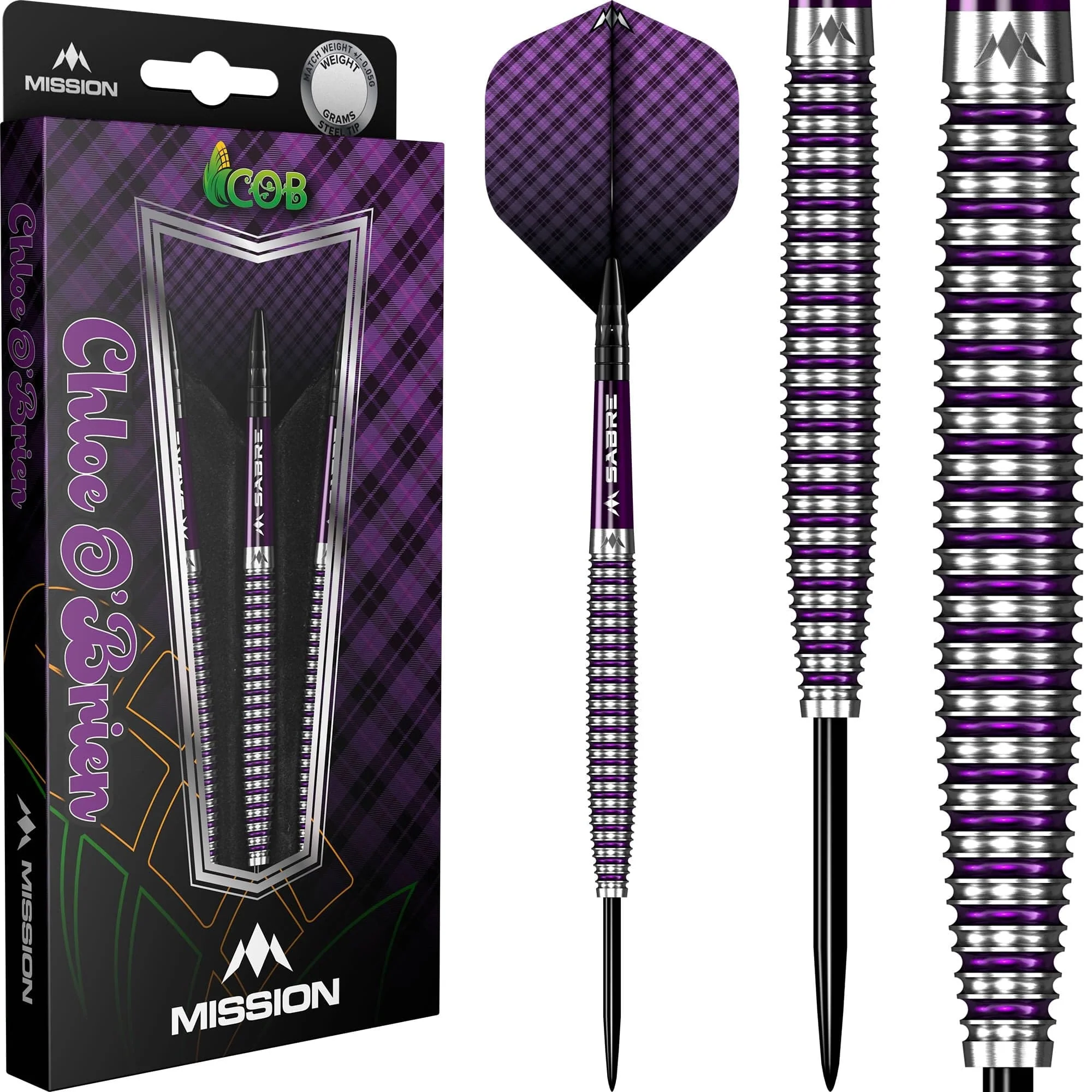 *Mission Chloe OBrien Darts - Steel Tip - 95% - Electro Purple - Image 2