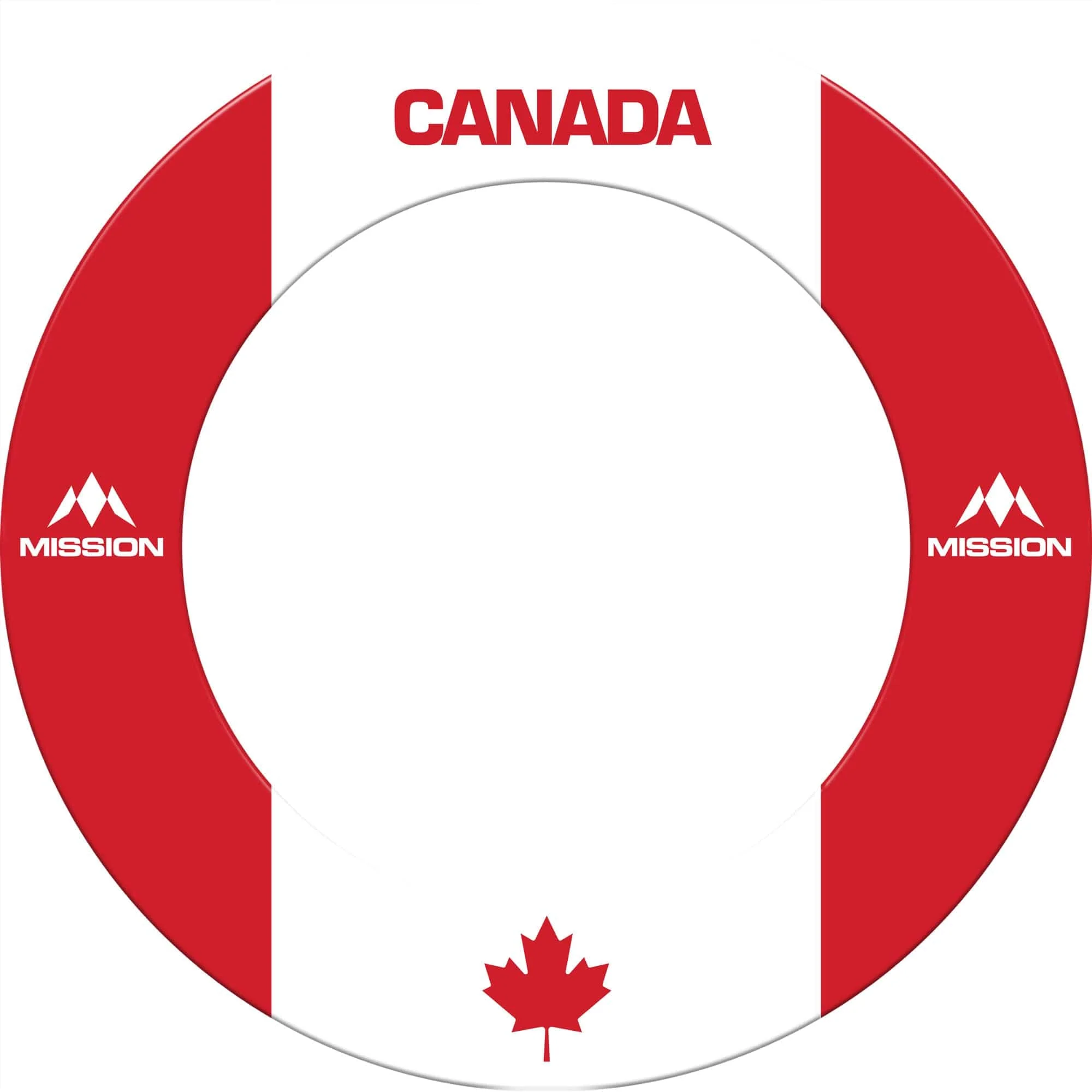 Mission Dartboard Surround - Canada Design - Flag Colours - Maple Leaf