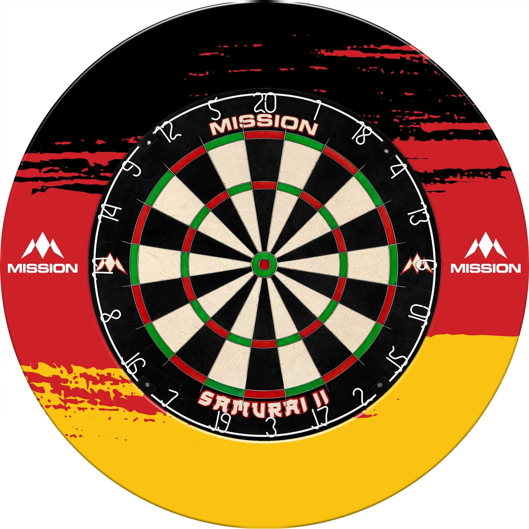Mission Dartboard Surround - Deutschland Design - Black - Brush Stroke - Image 4