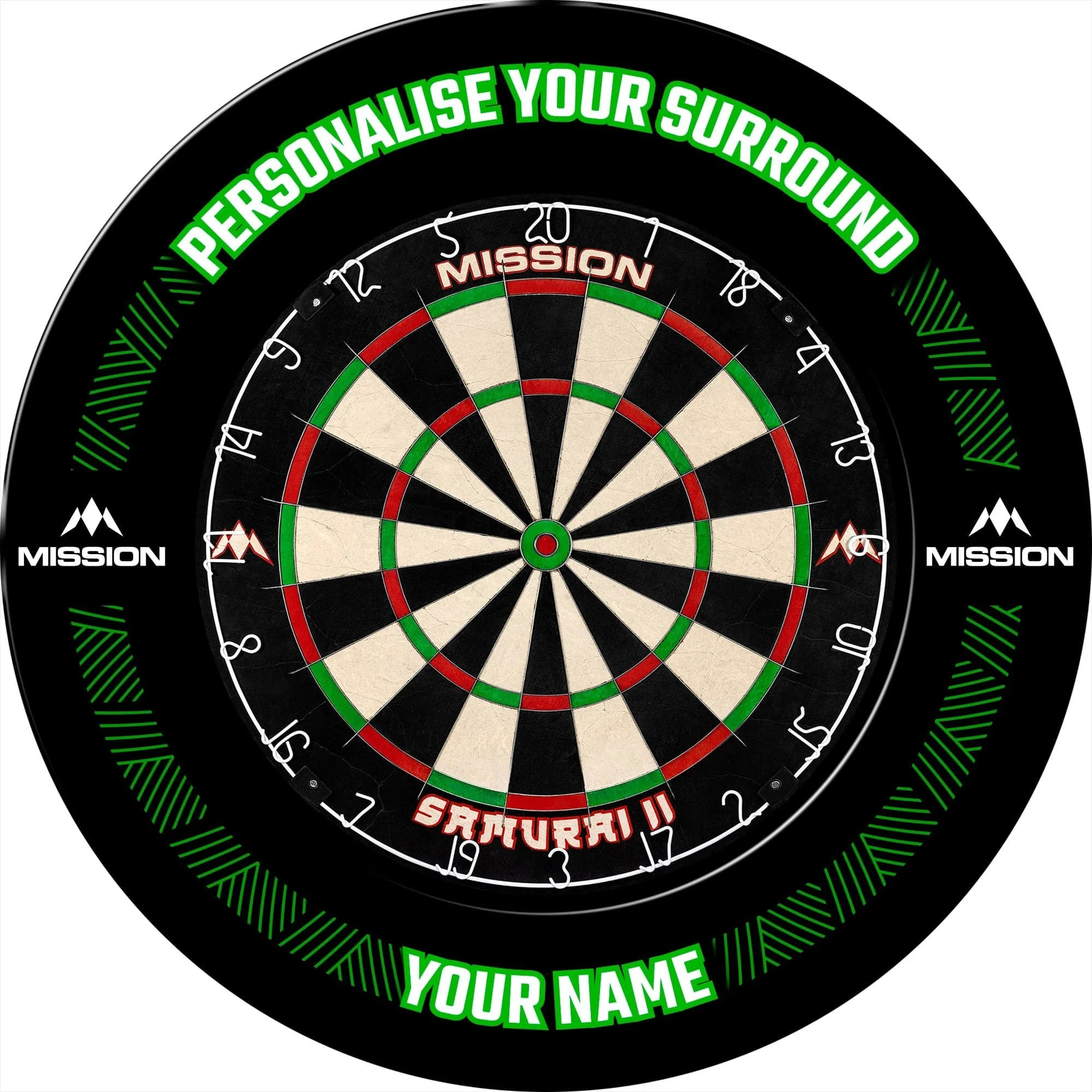 Mission Dartboard Surround - Heavy Duty - Design Collection - Green Reach - Image 3