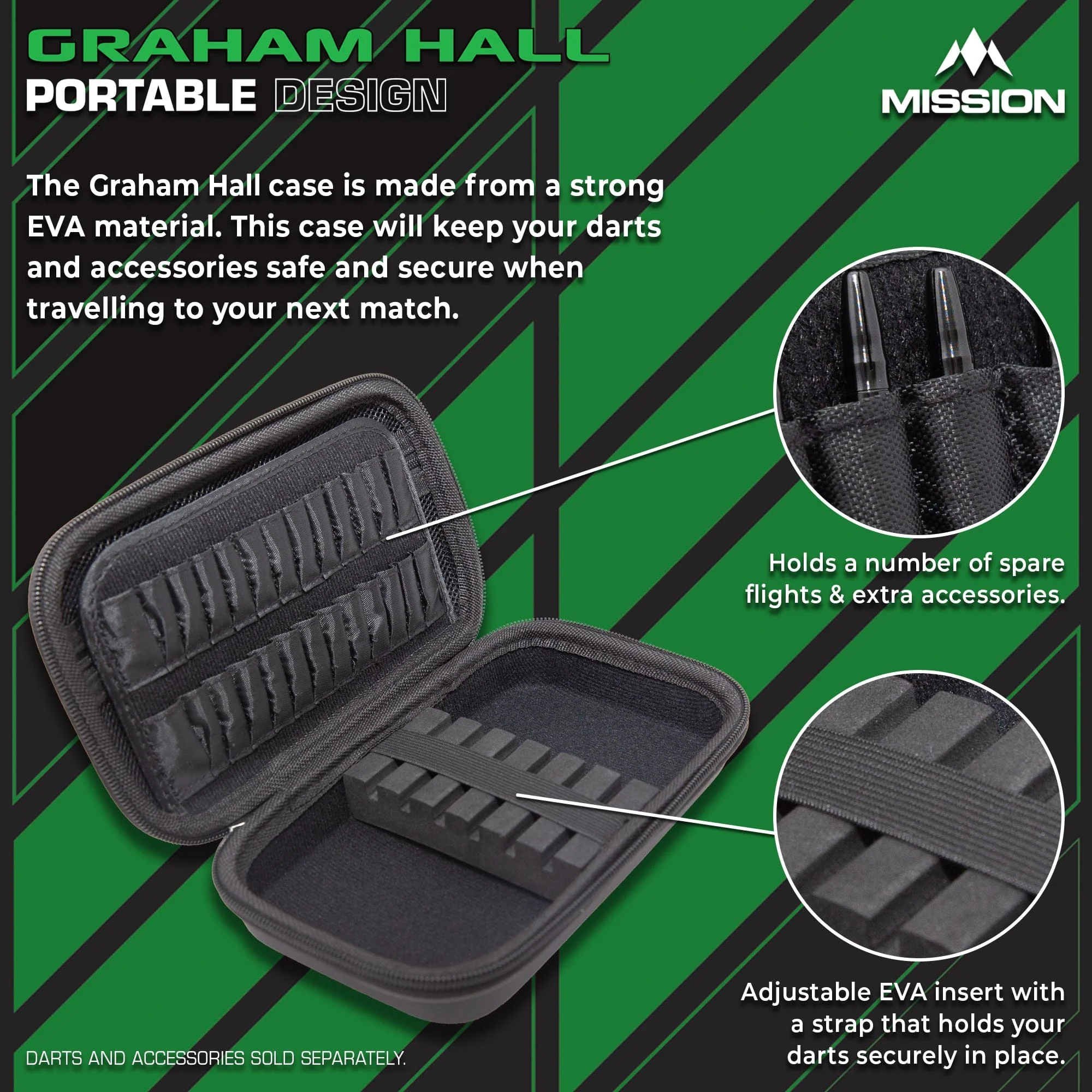 Mission Darts Players- EVA Dart Case - Graham Hall - Image 3
