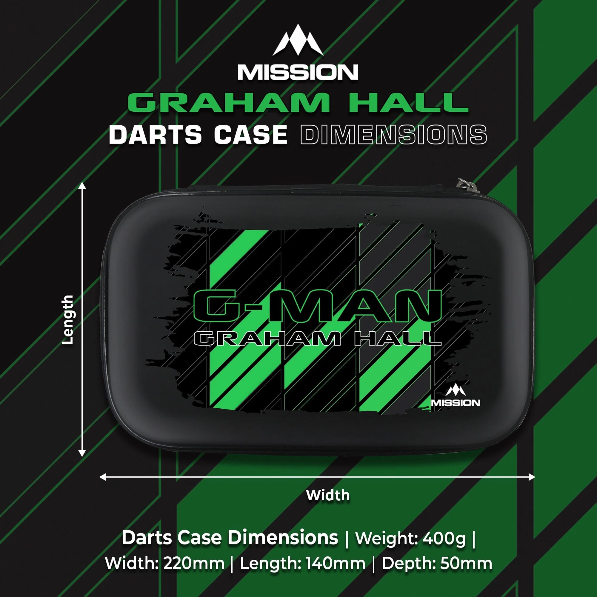 Mission Darts Players- EVA Dart Case - Graham Hall - Image 5