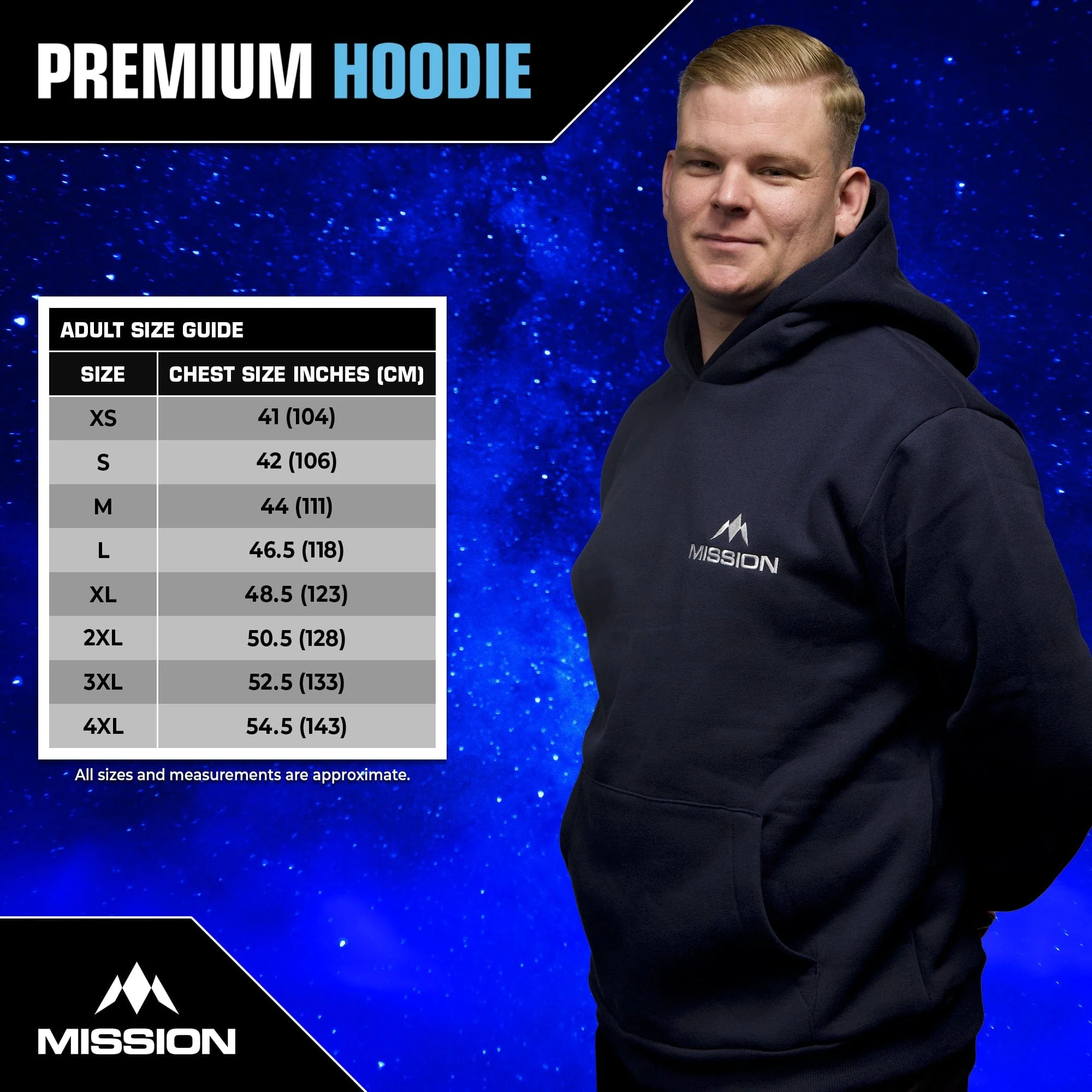 Mission Darts - Premium Hoodie - Black - Image 6