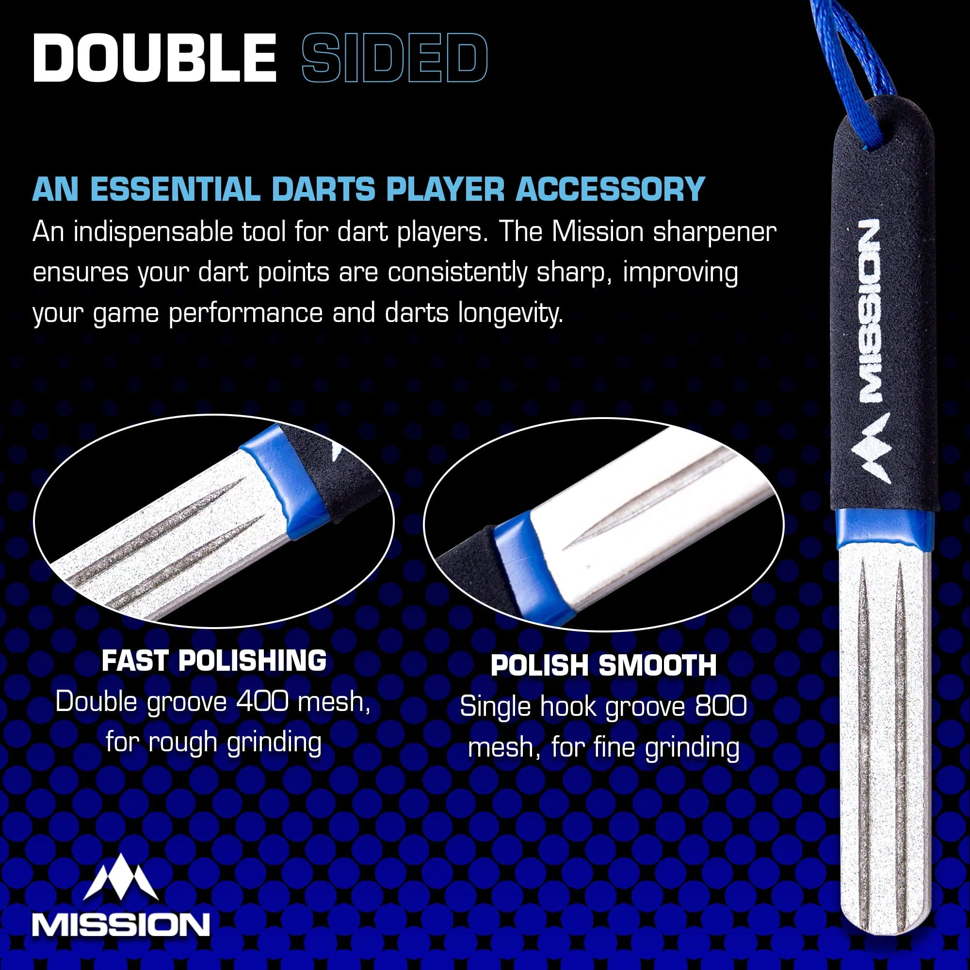 Mission Diamond  Point Sharpener - Large - Blue - Image 5