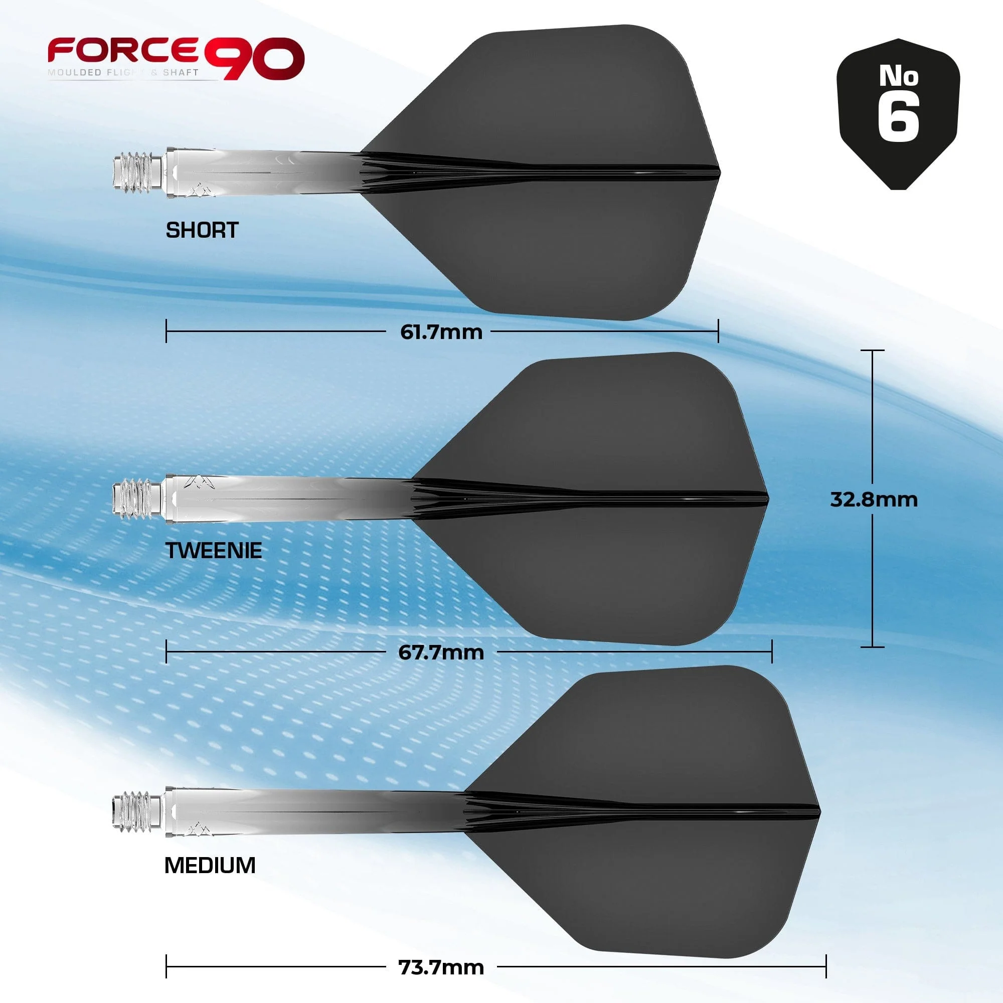 Mission Force 90 - New Moulded Flight & Shaft System - Standard No6 - Gradient - Image 14