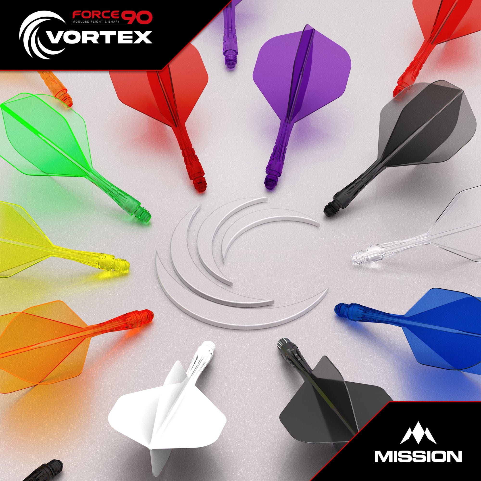 Mission Force 90 Vortex - Moulded Flight & Shaft - Kite - Image 3
