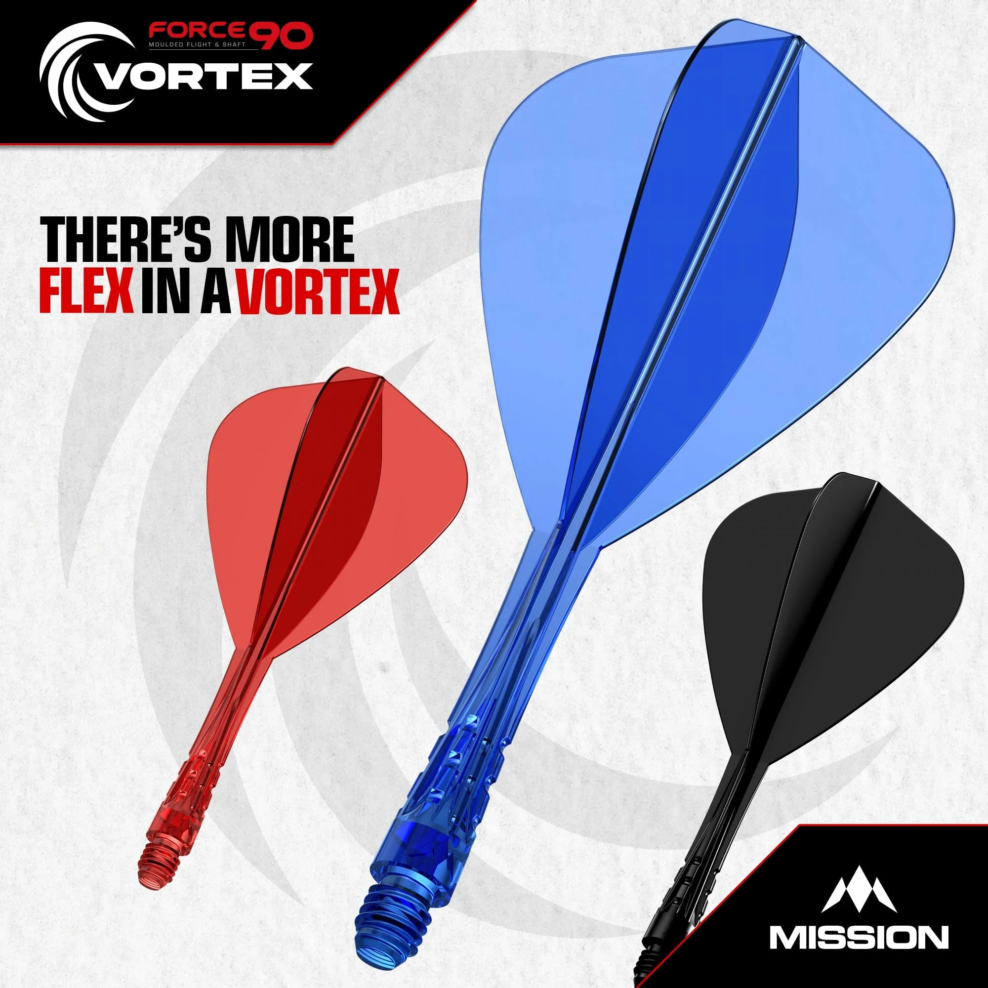 Mission Force 90 Vortex - Moulded Flight & Shaft - Kite - Image 9