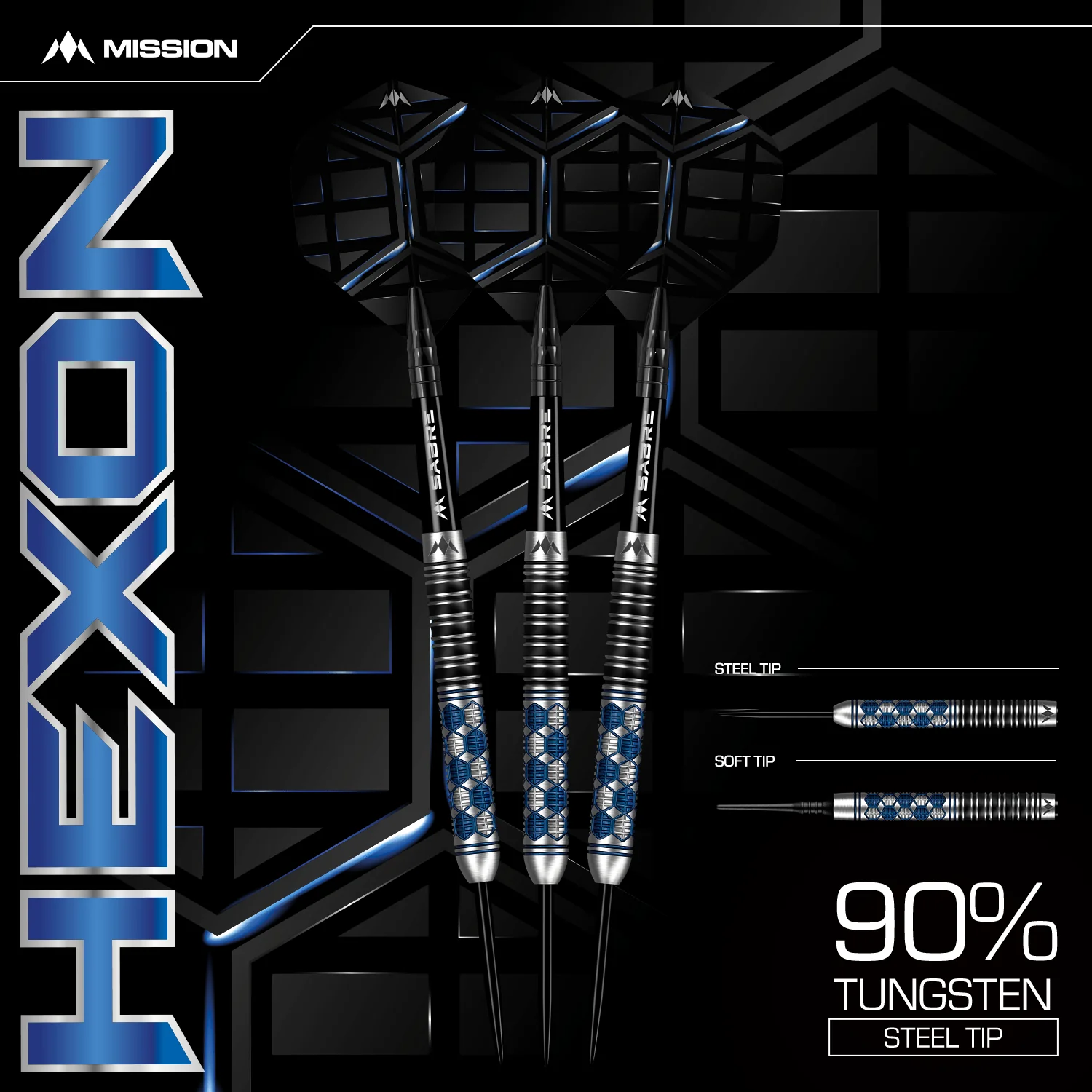 Mission Hexon Darts - Soft Tip - 90% - Blue PVD - Image 10