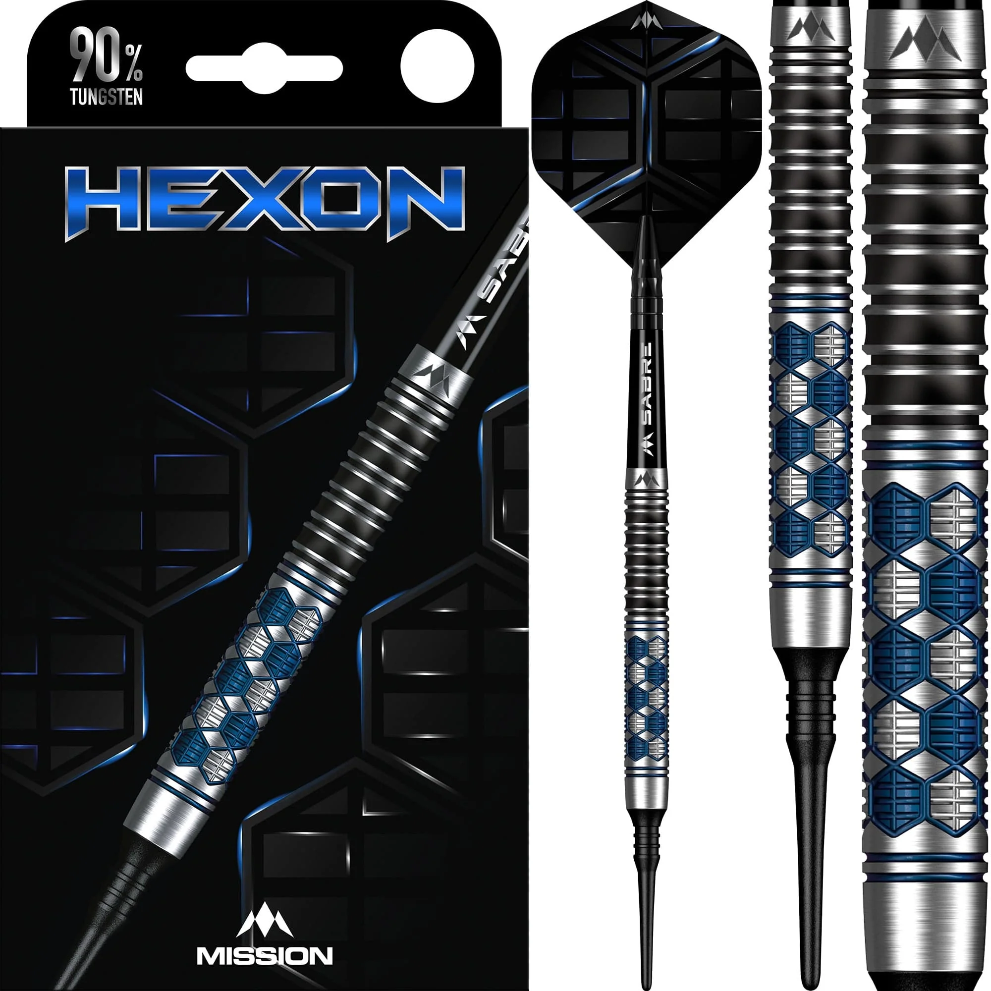 Mission Hexon Darts - Soft Tip - 90% - Blue PVD - Image 5