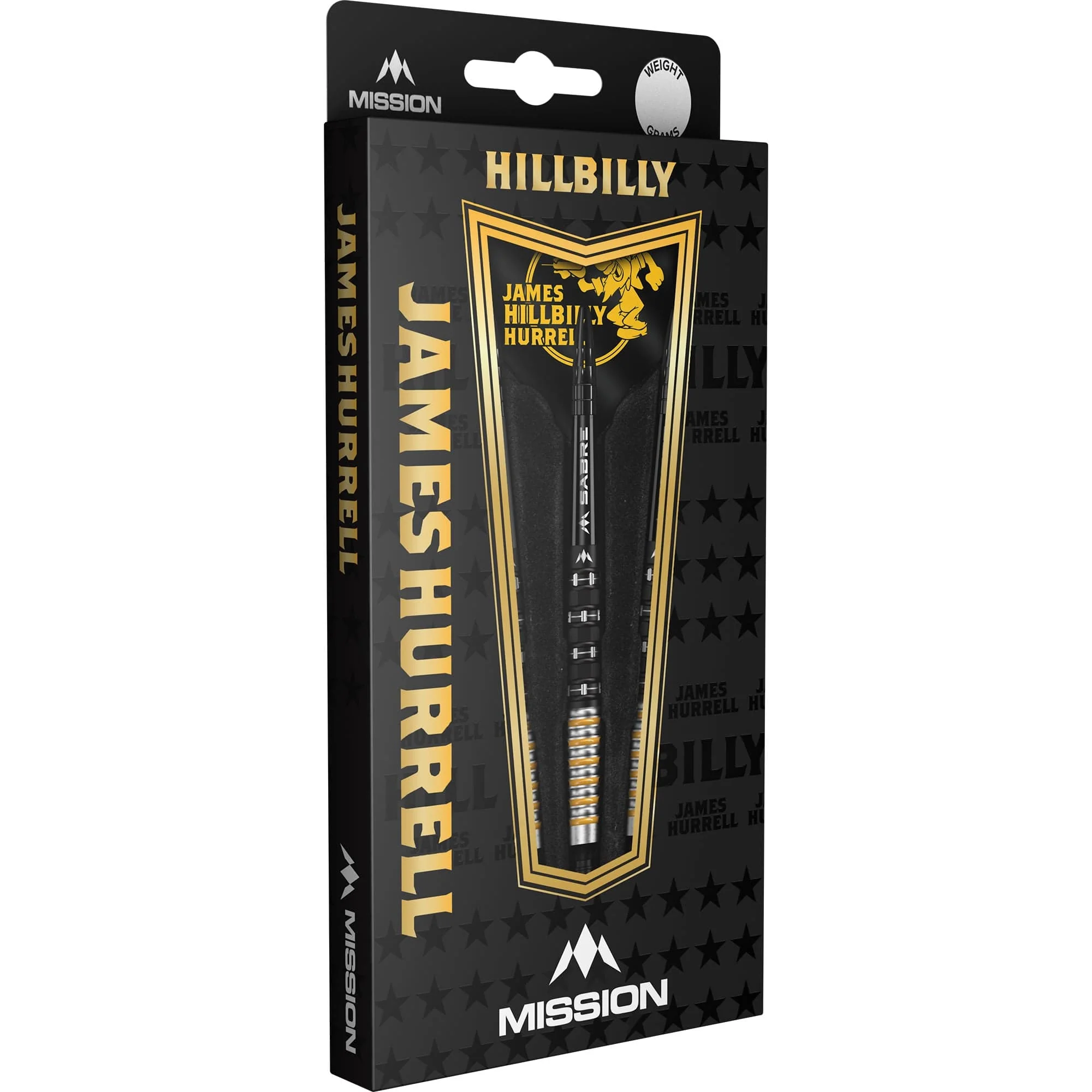 Mission James Hurrell Darts - Soft Tip - 95% Tungsten - V2 - Black PVD & Yellow - Image 3