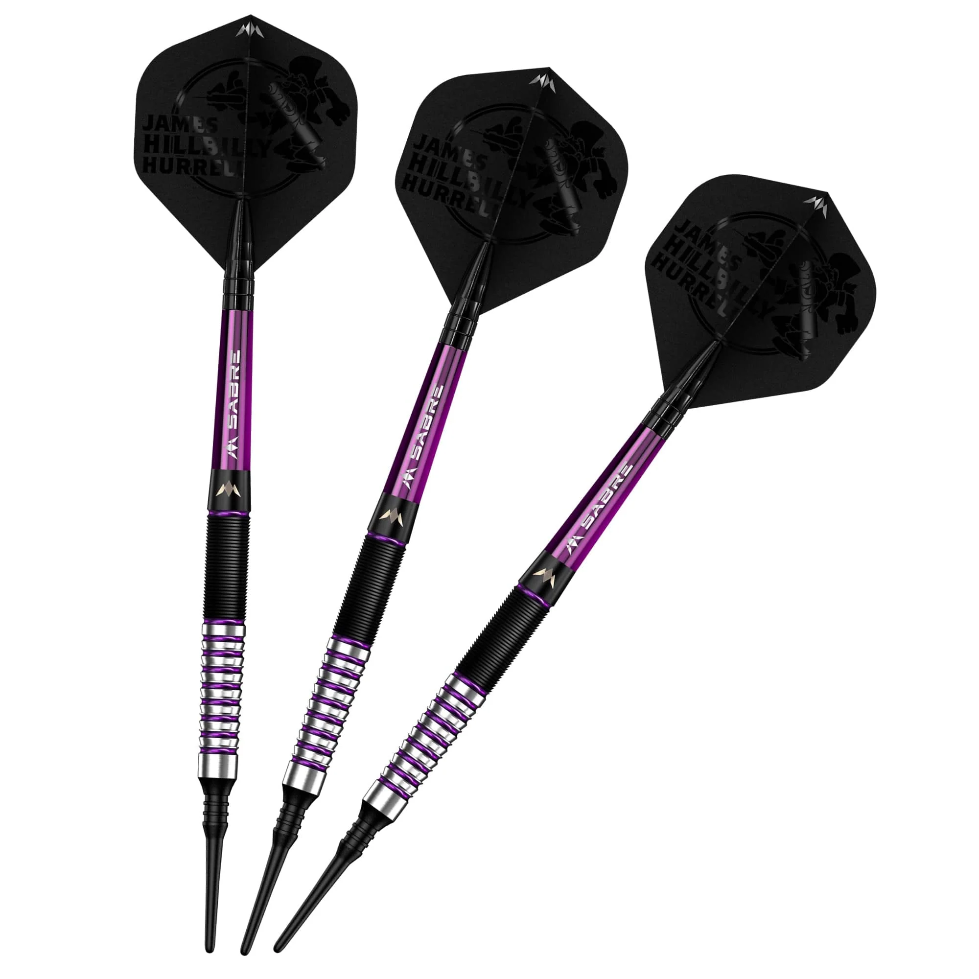 Mission James Hurrell Darts - Soft Tip - Hillbilly - Black & Purple - 18g - Image 5