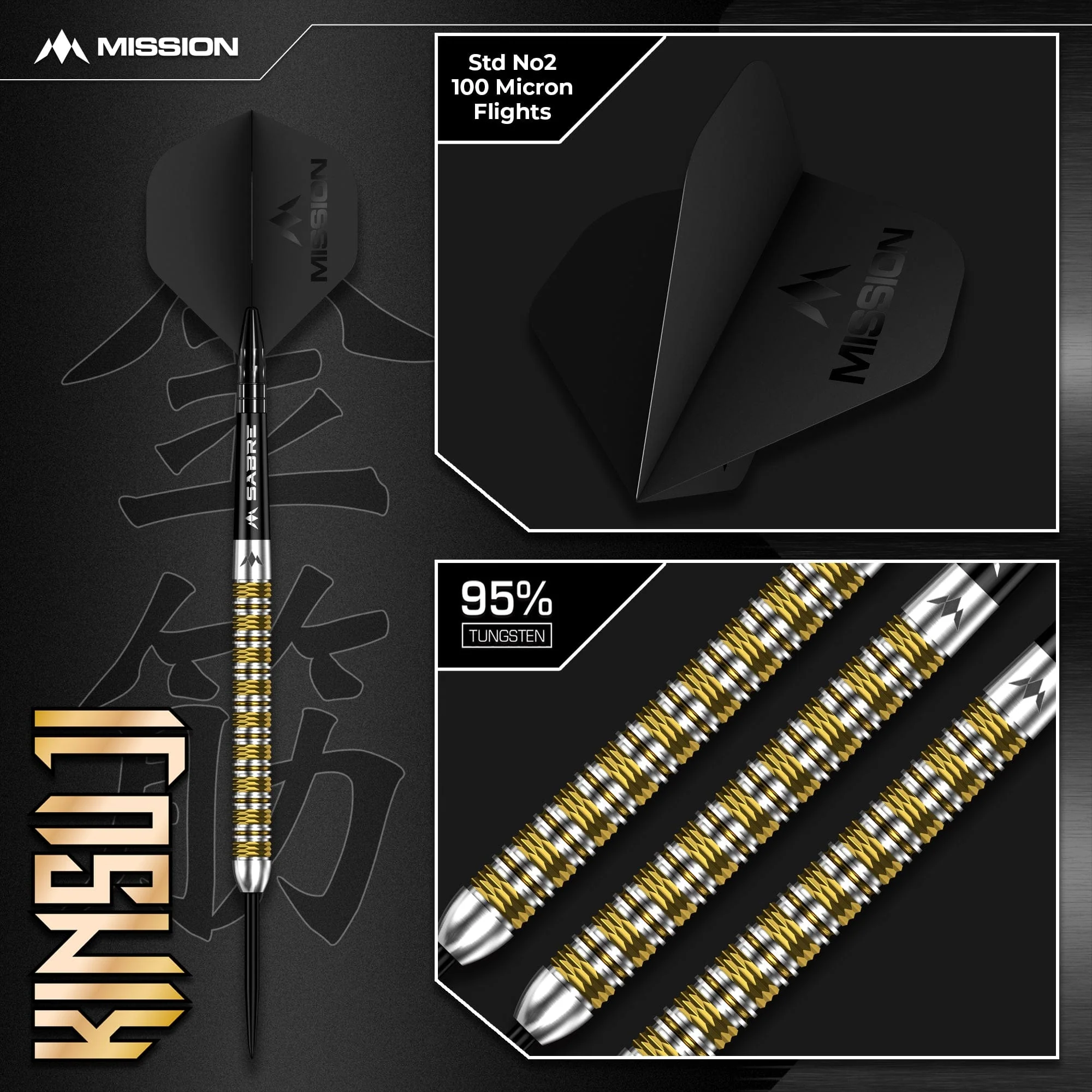 Mission Kinsuji Darts - Steel Tip - 95% Tungsten - Image 5