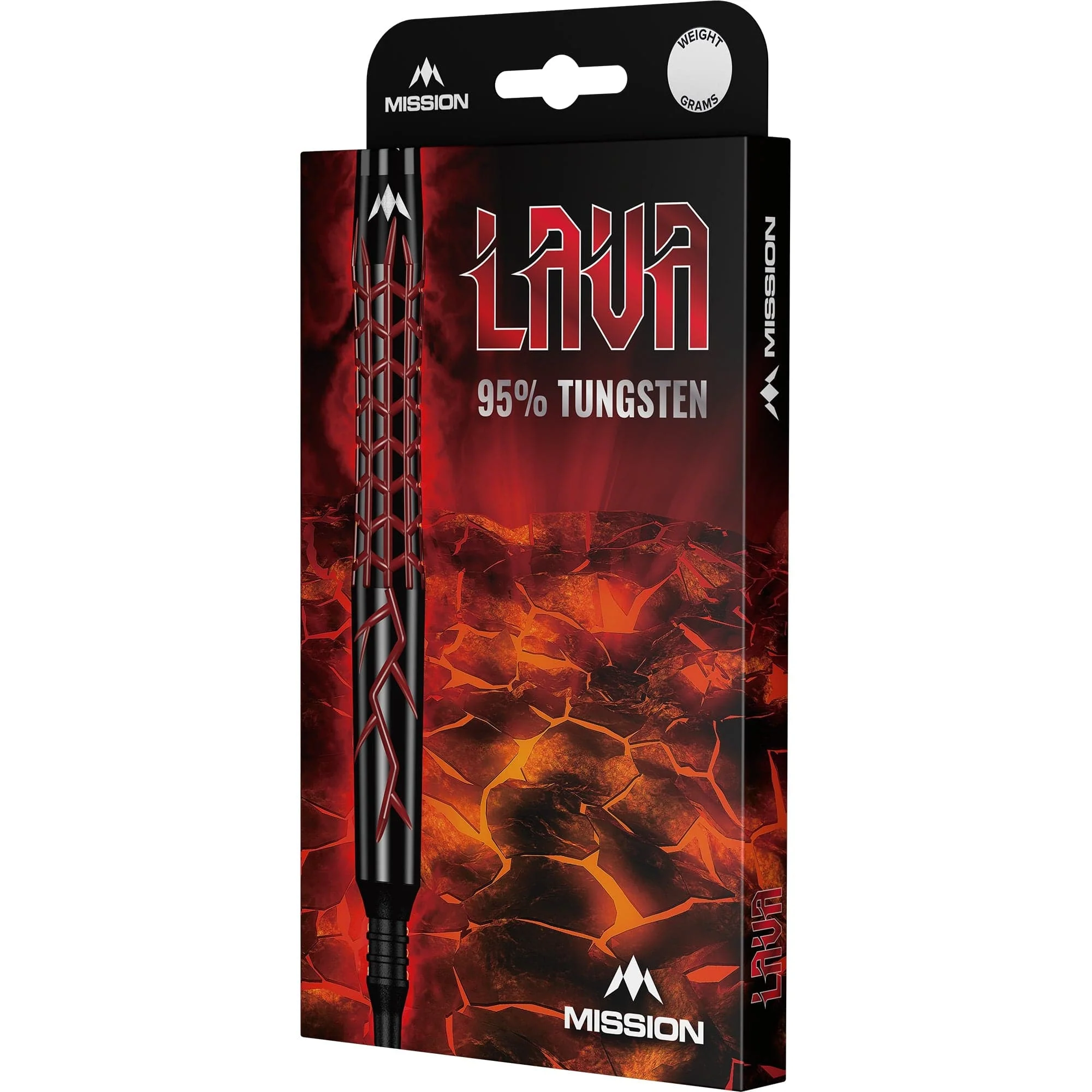 Mission Lava Darts - Soft Tip - 95% Tungsten - Black & Red Electro - Image 3