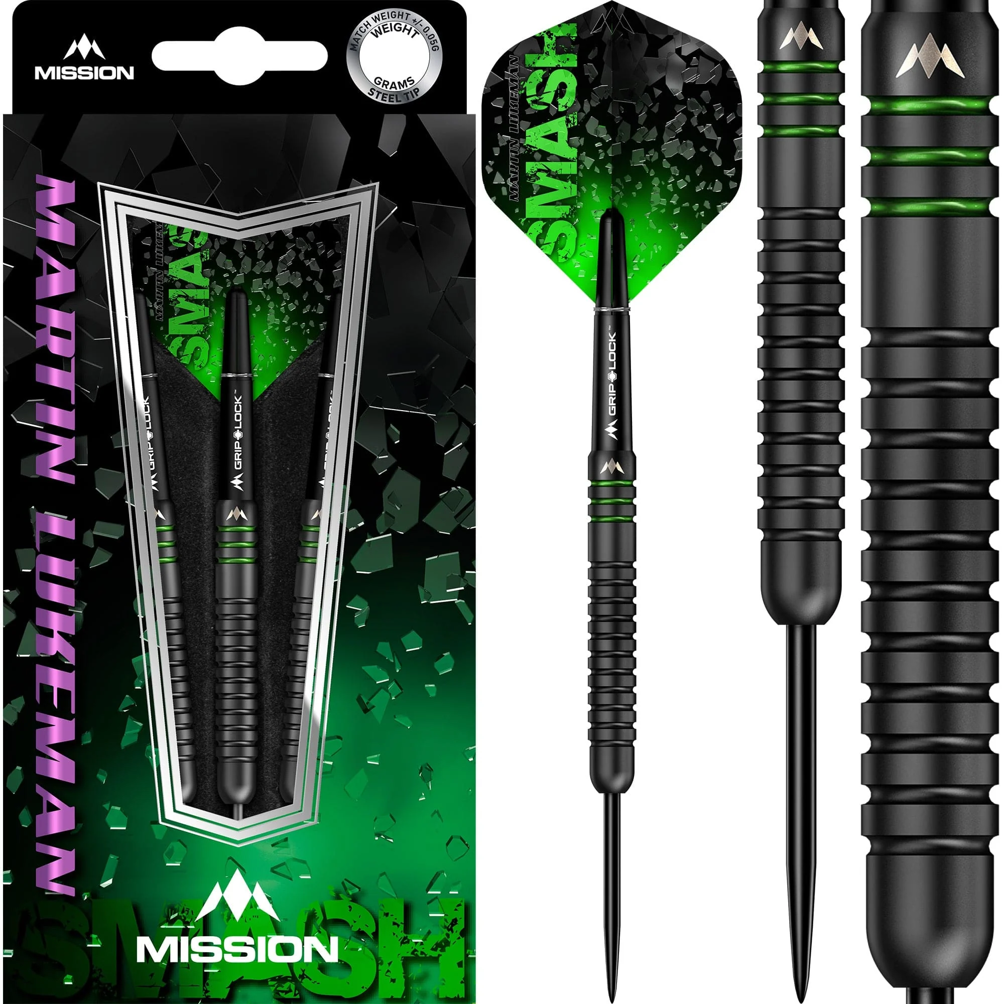 Mission Martin Lukeman Darts - Steel Tip - 90% - Smash - Black Titanium - Image 6