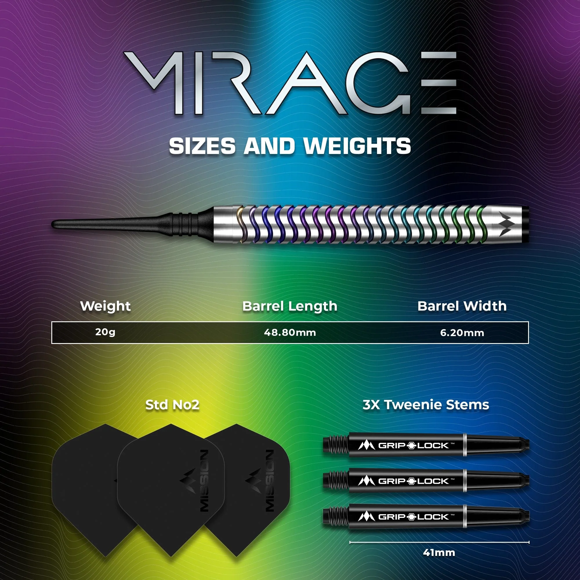 Mission Mirage Darts - Soft Tip - 90% Tungsten - Image 4
