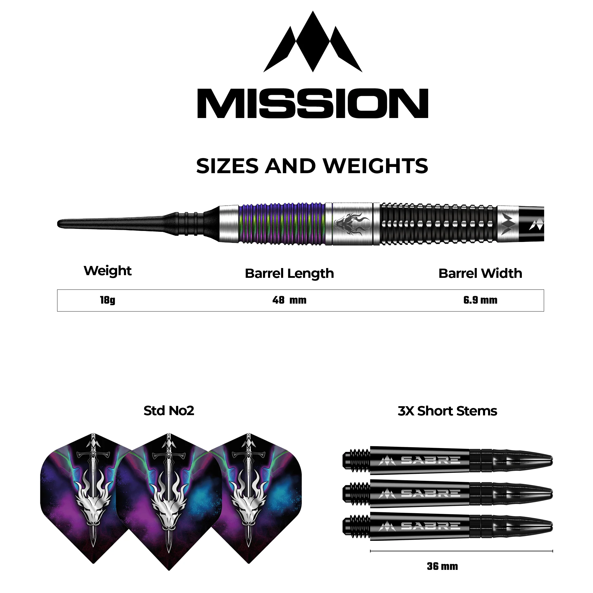Mission Occult Darts - Soft Tip - 90% - Black & Coral PVD - Image 8