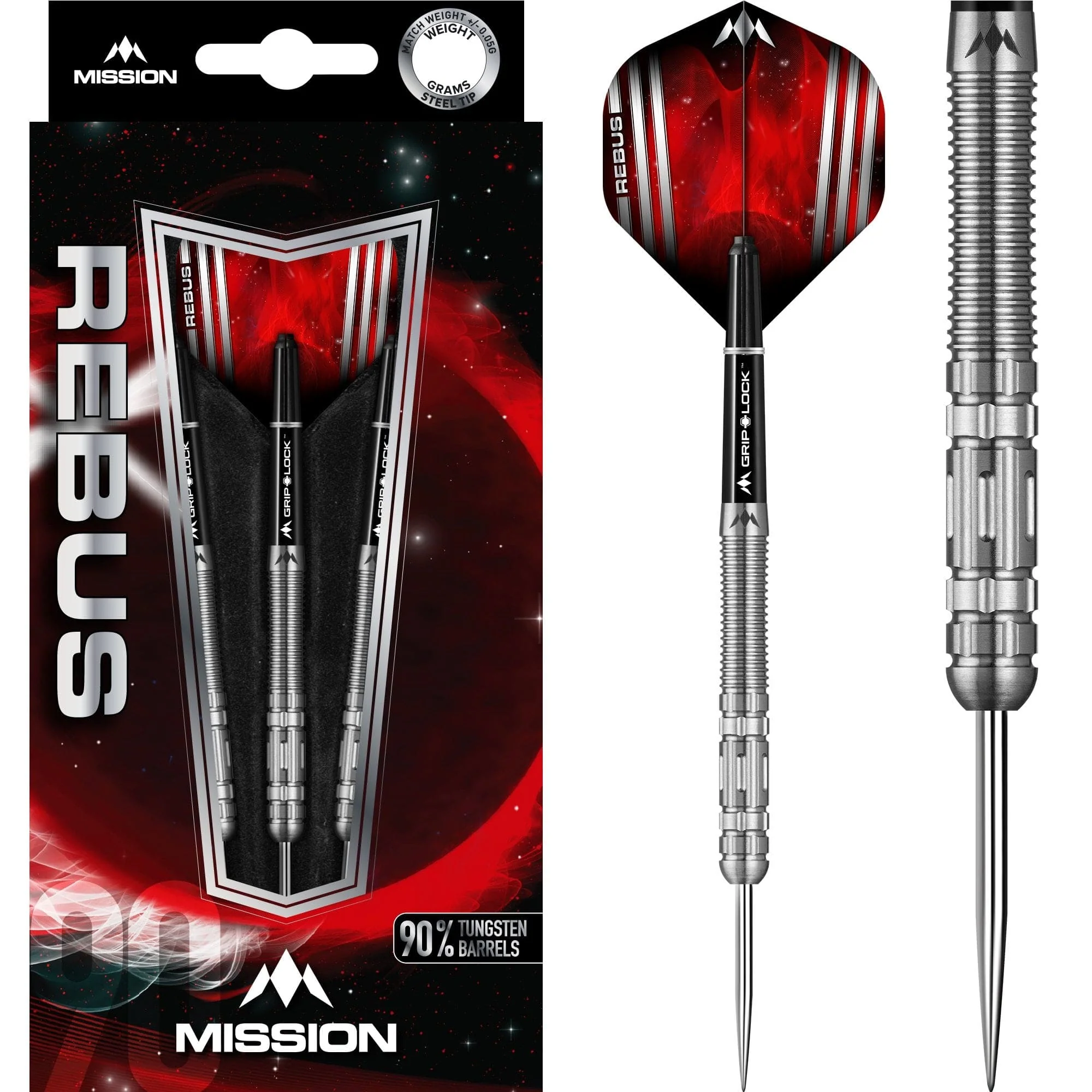 *Mission Rebus Darts - Steel Tip - M4 - Rear Ring Grip