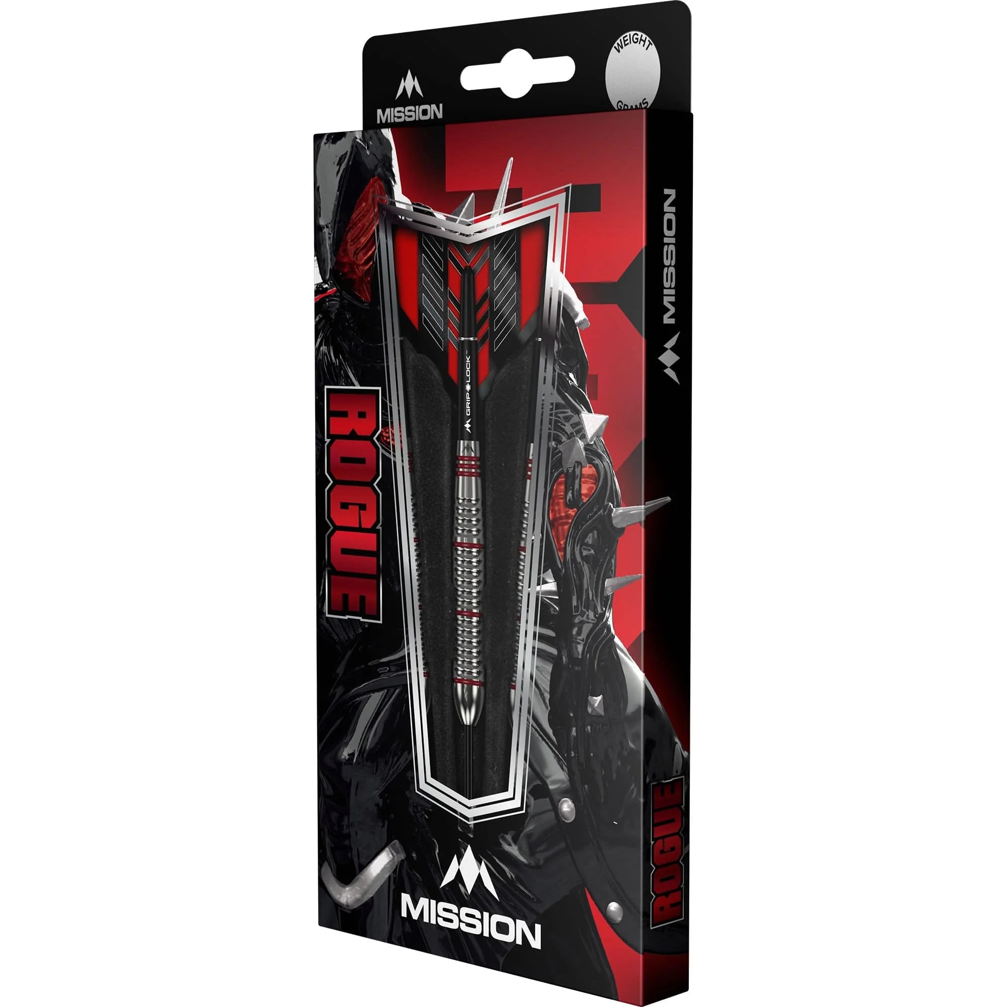 Mission Rogue Darts - Steel Tip - Brass - Silver & Red Coated - Image 3