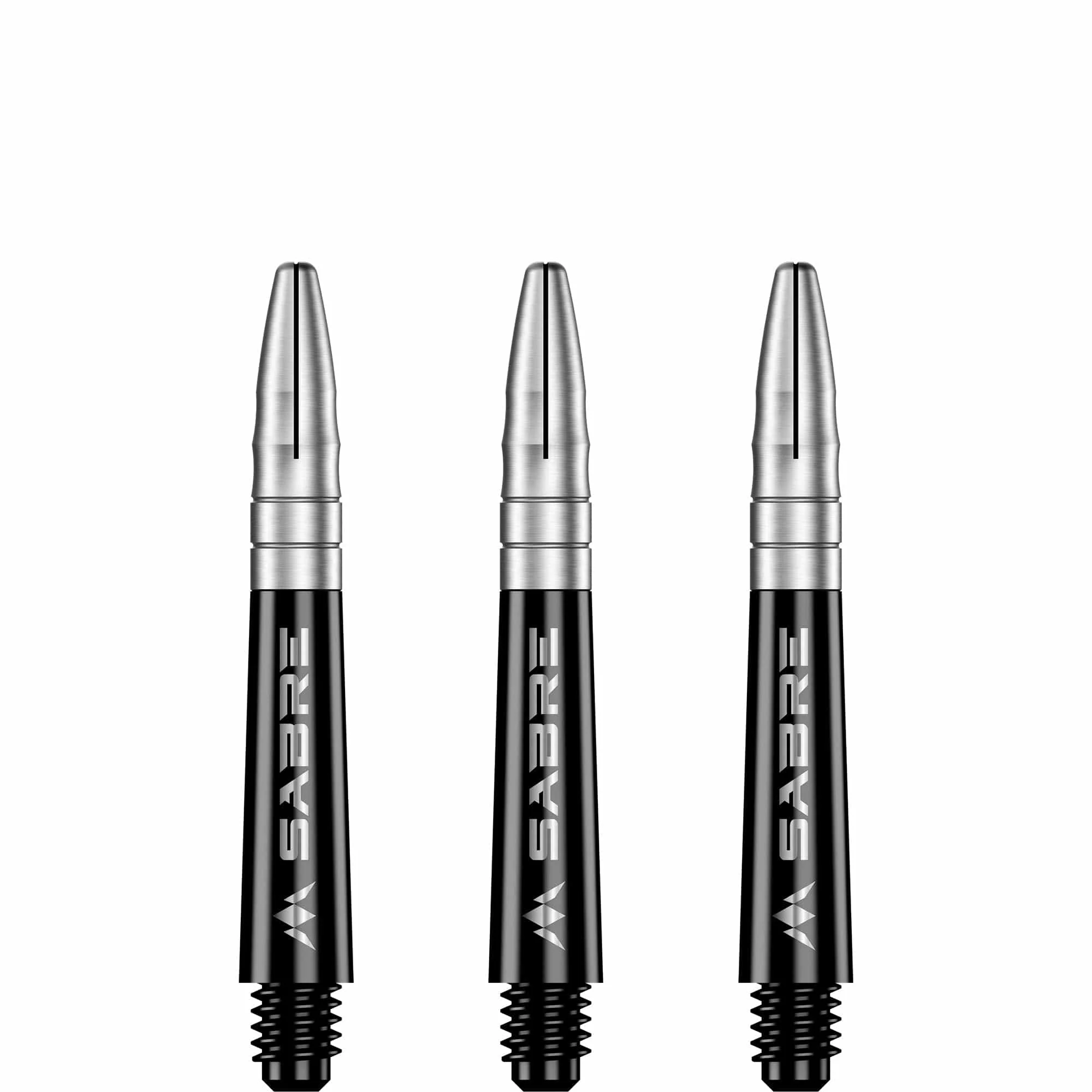 *Mission Sabre Shafts - Polycarbonate Dart Stems - Black - Silver Top - Image 5