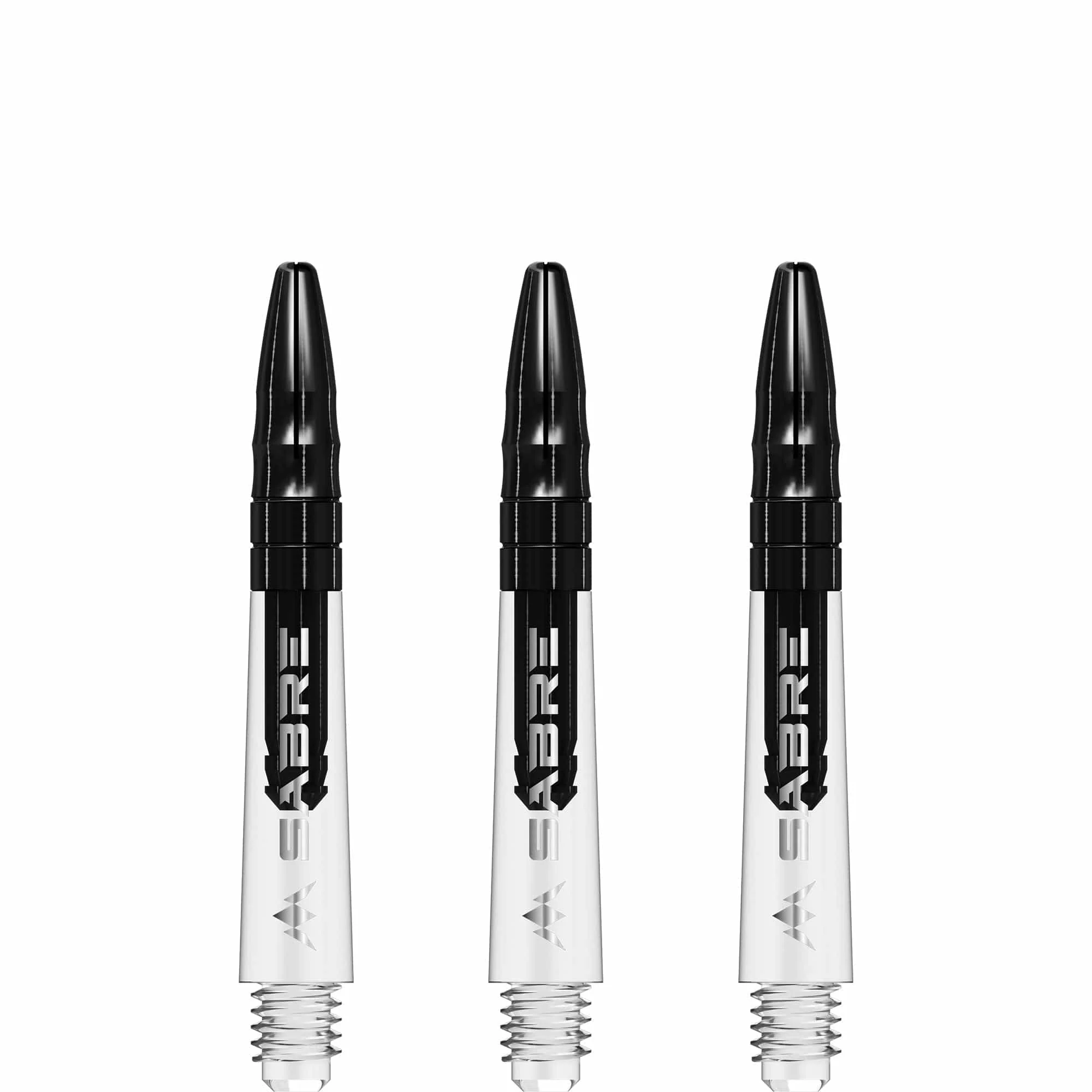 *Mission Sabre Shafts - Polycarbonate Dart Stems - Clear - Black Top - Image 5