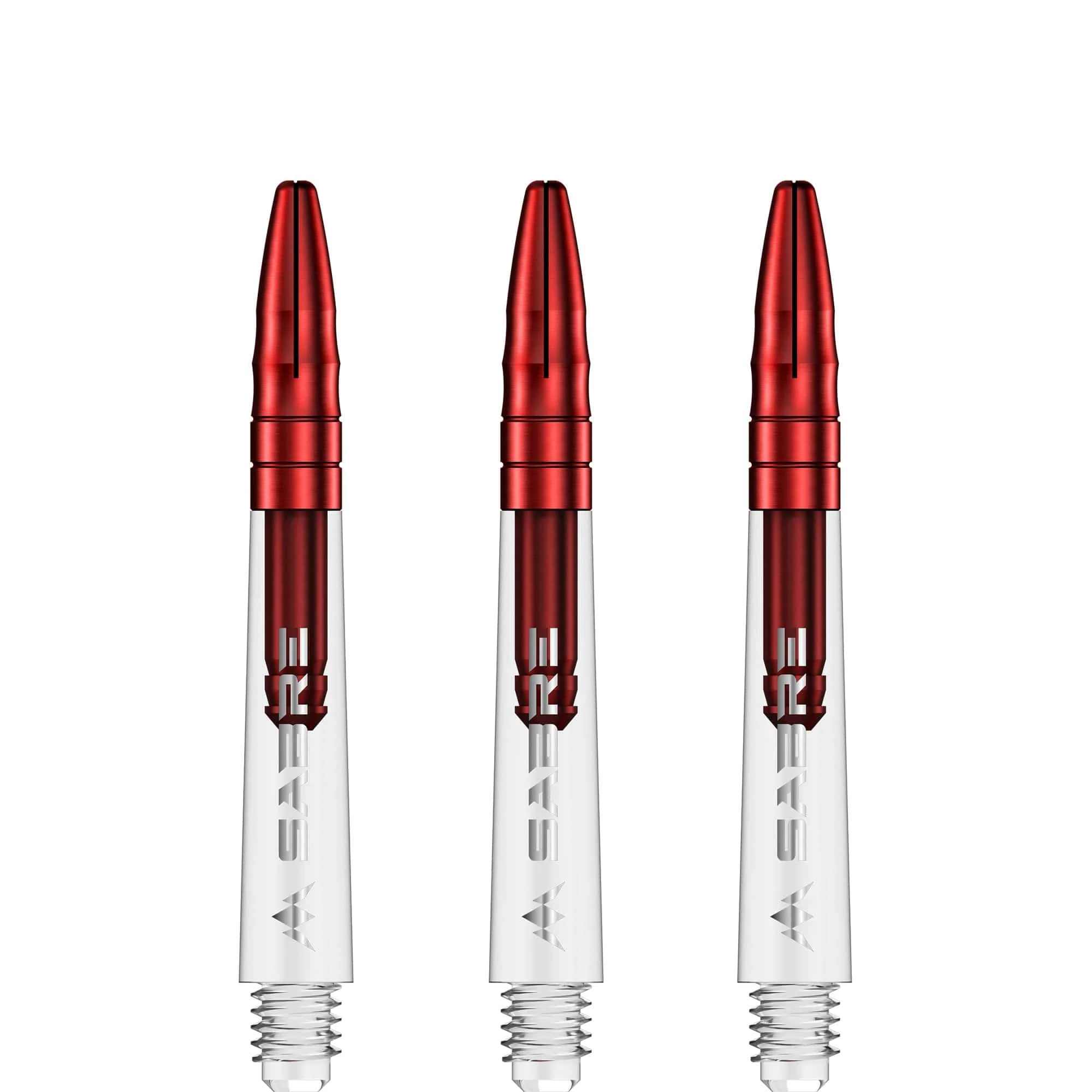 *Mission Sabre Shafts - Polycarbonate Dart Stems - Clear - Red Top - Image 4