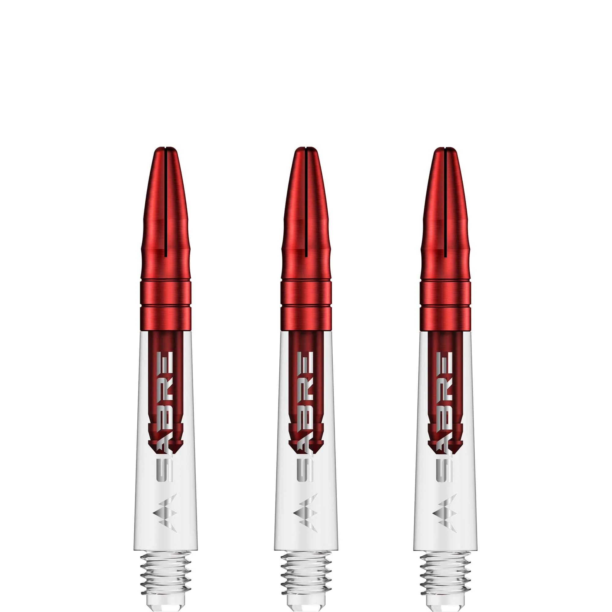 *Mission Sabre Shafts - Polycarbonate Dart Stems - Clear - Red Top - Image 5