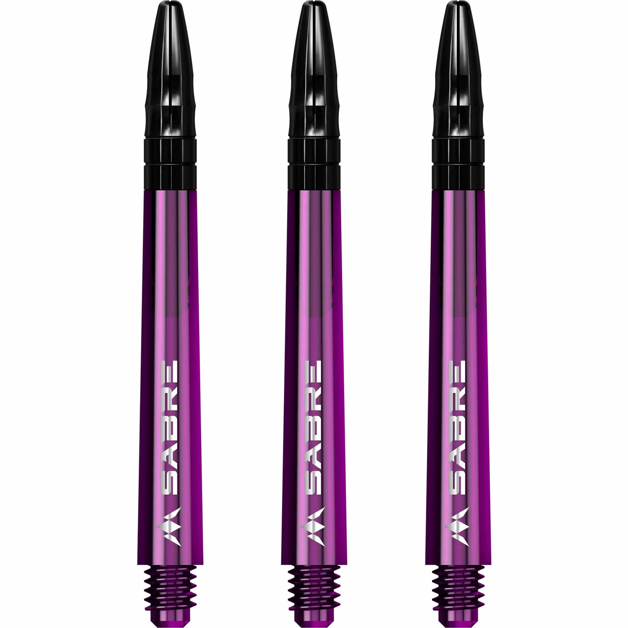 *Mission Sabre Shafts - Polycarbonate Dart Stems - Purple - Black Top - Image 2