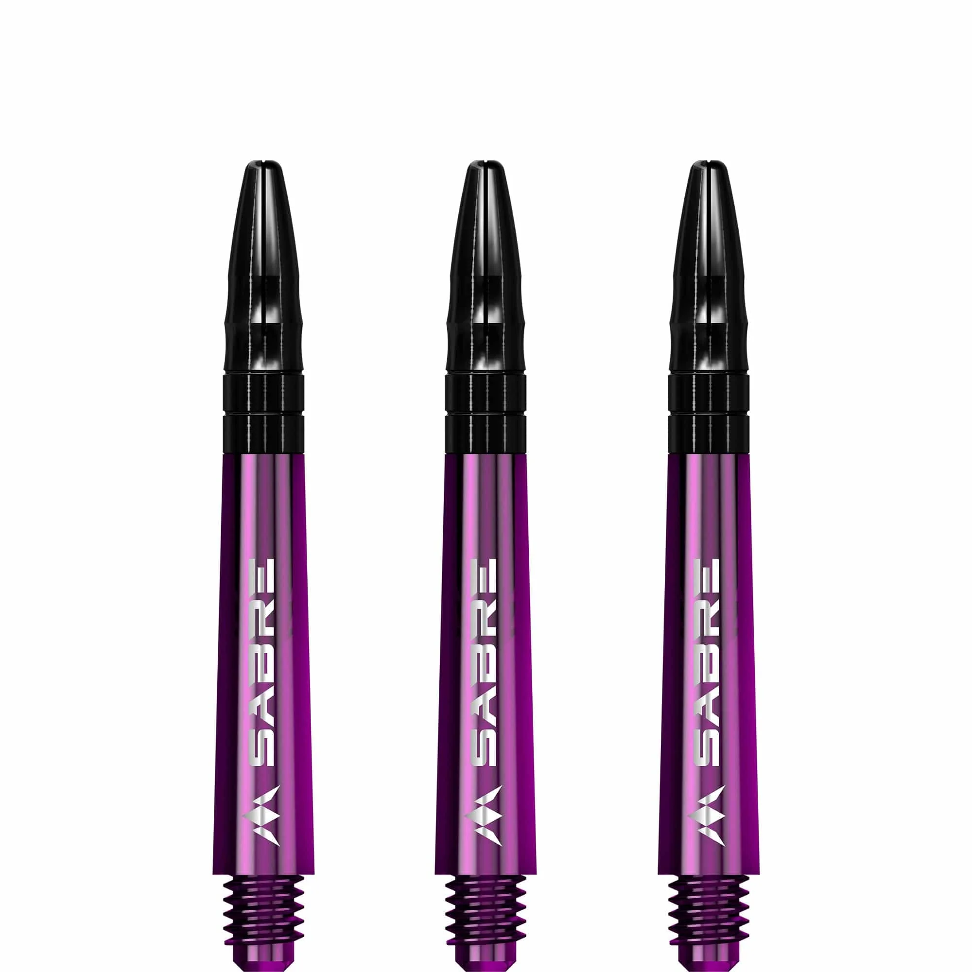 *Mission Sabre Shafts - Polycarbonate Dart Stems - Purple - Black Top - Image 4