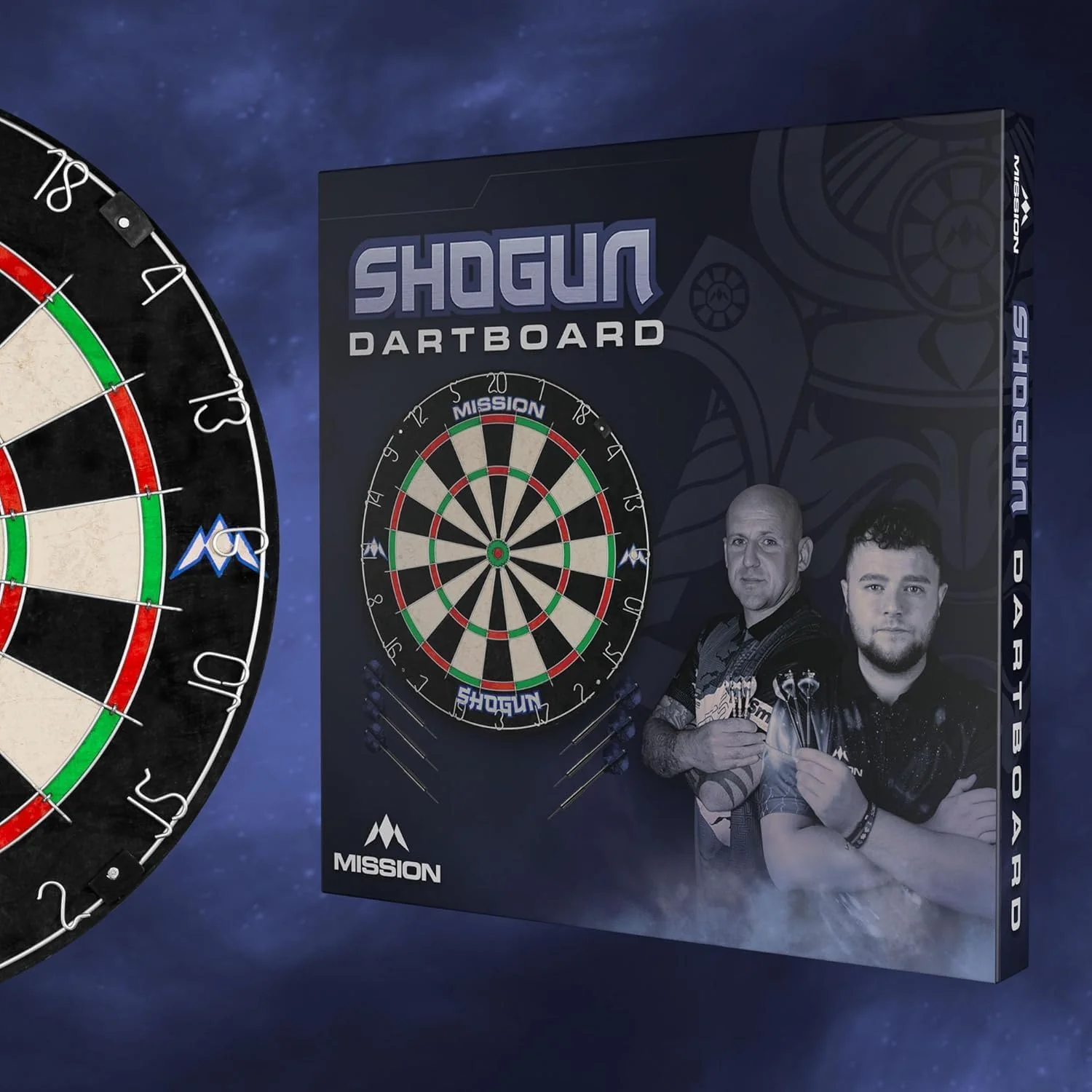 Mission Shogun Dartboard Set - Round Wire Dartboard with 2 sets of darts - Image 2
