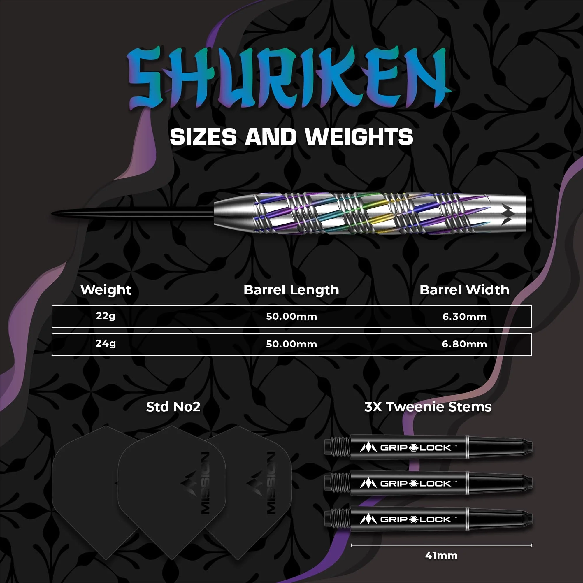 Mission Shuriken Darts - Steel Tip - 90% Tungsten - Image 4
